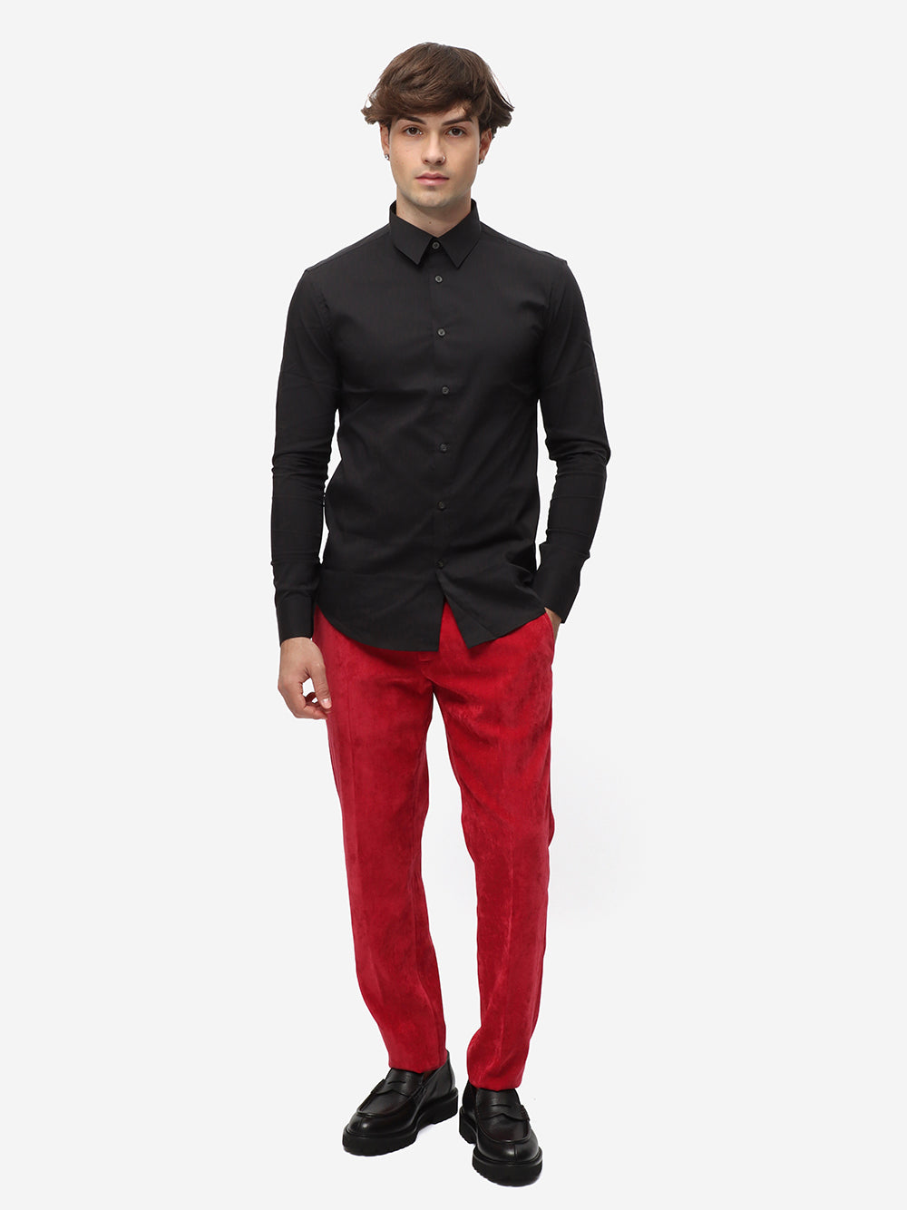 DANIELE ALESSANDRINI Black Basic Shirt