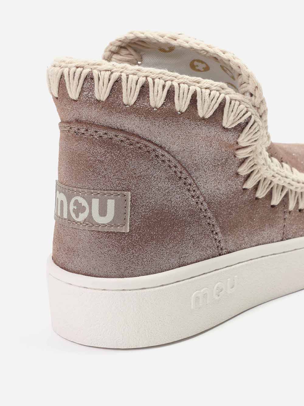 Microglitter pink brwn sneakers