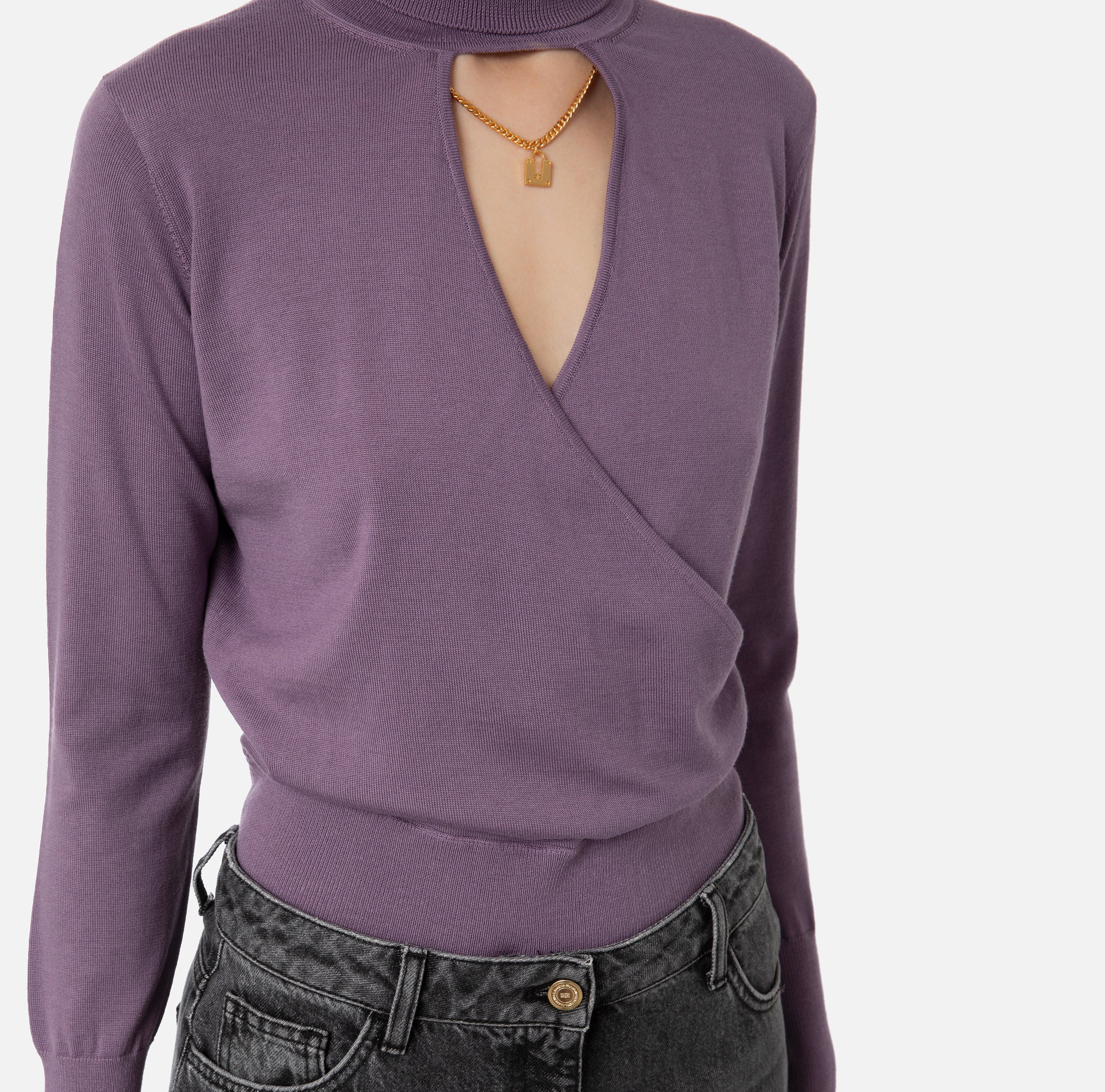 Elisabetta Franchi Maglia Donna MK86B36E2 Candy violet