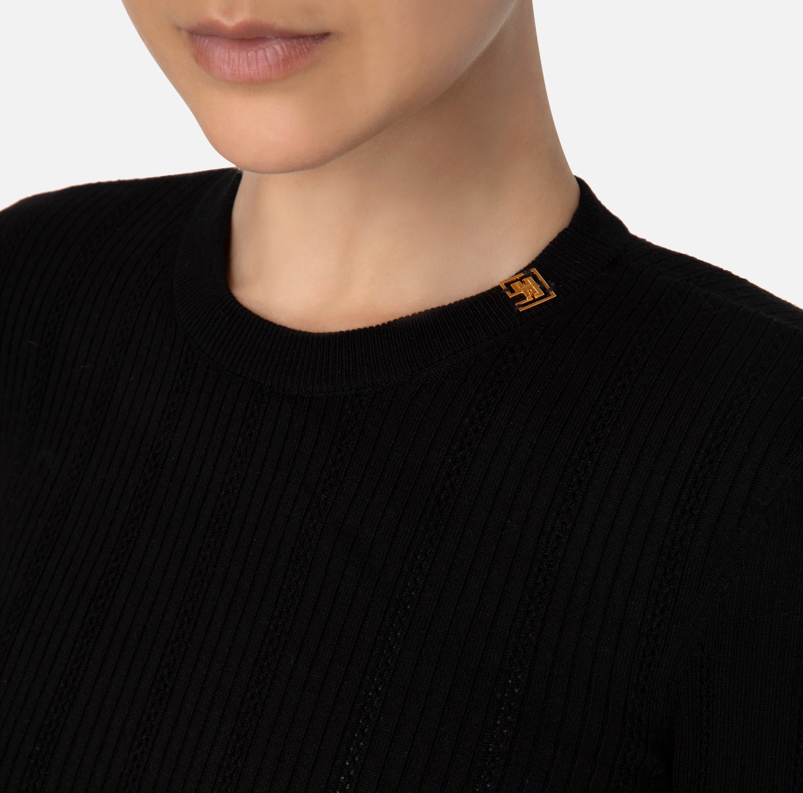 Elisabetta Franchi Maglia Donna MK93S36E2 Nero