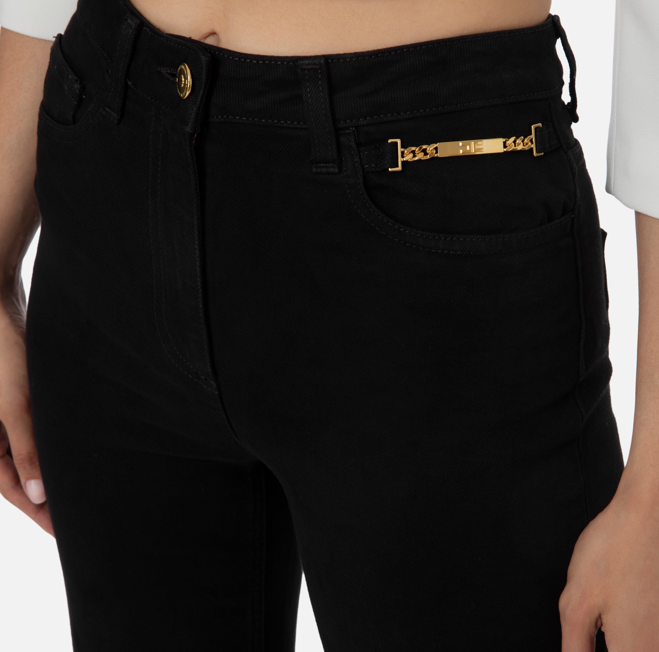 Elisabetta Franchi Jeans Donna PJ23I36E2 Nero