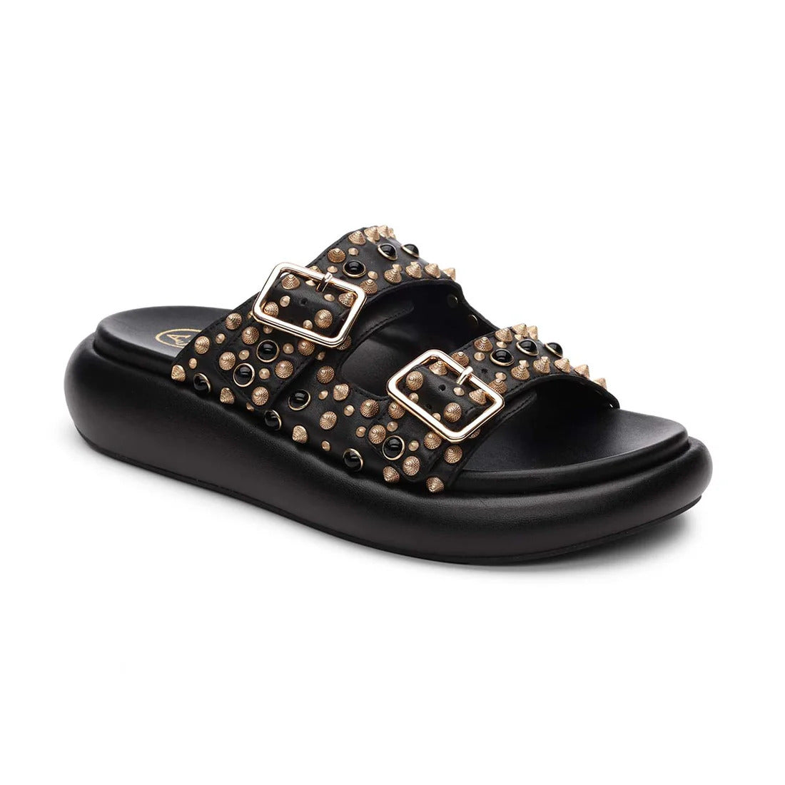 ASH Sandalo Donna Viking-Black Ariel Gold