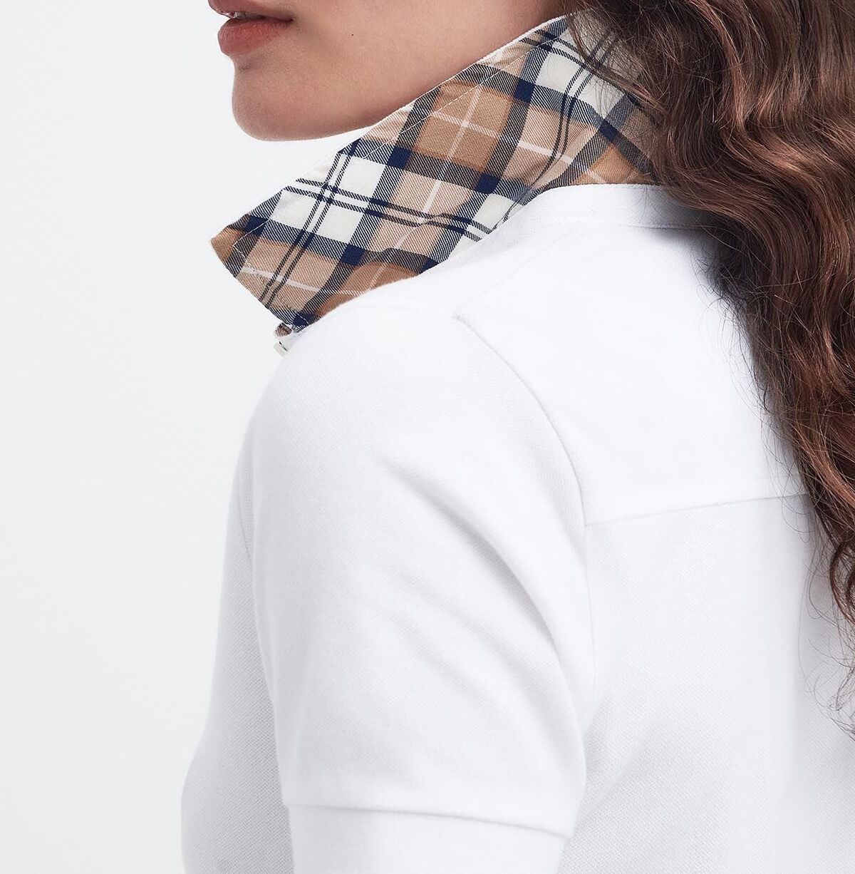 Barbour Polo Donna PORTSDOWN-White Primrose Tartan