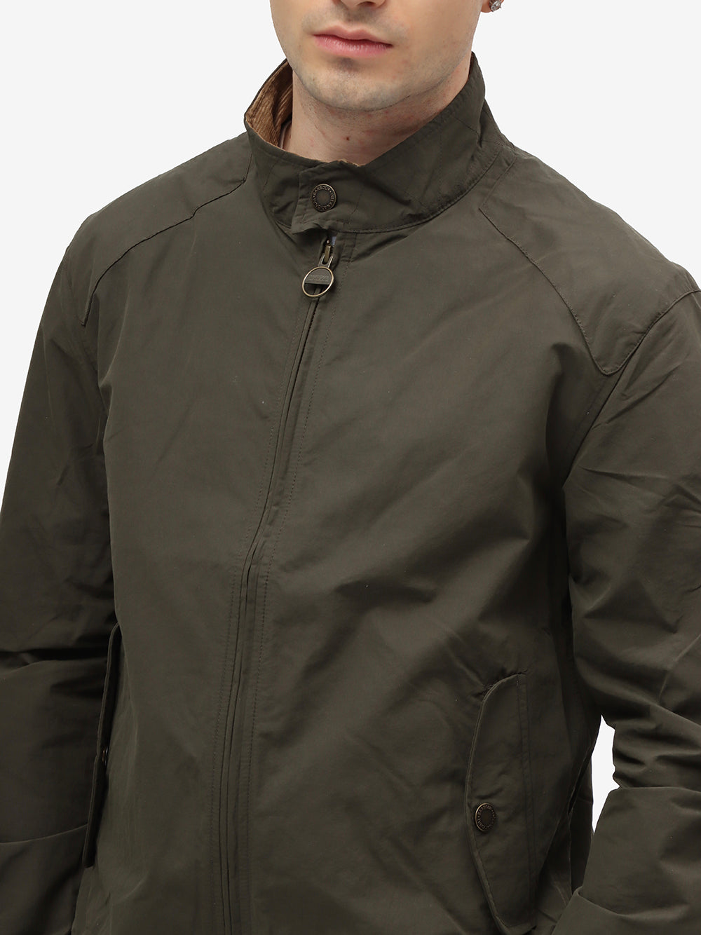 Barbour Giacca Uomo Harrington Rectifier Steve McQueen-Sage