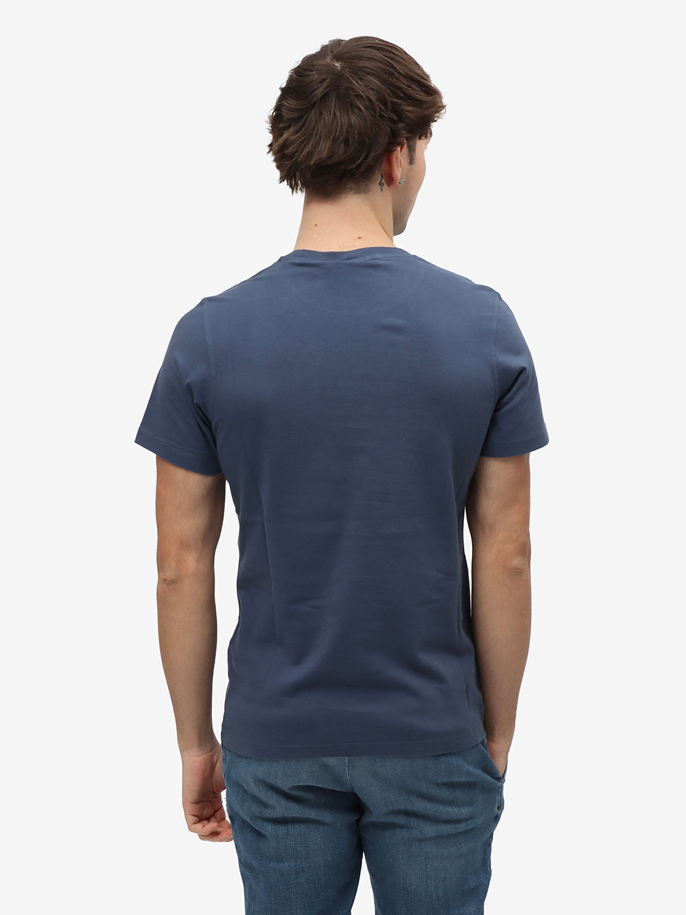 Barbour T-Shirt Uomo Spirit-Washed Cobalt