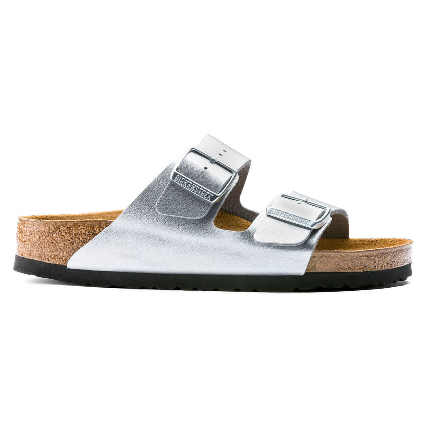 Birkenstock Women's Slipper Arizona Birko Flor Silver