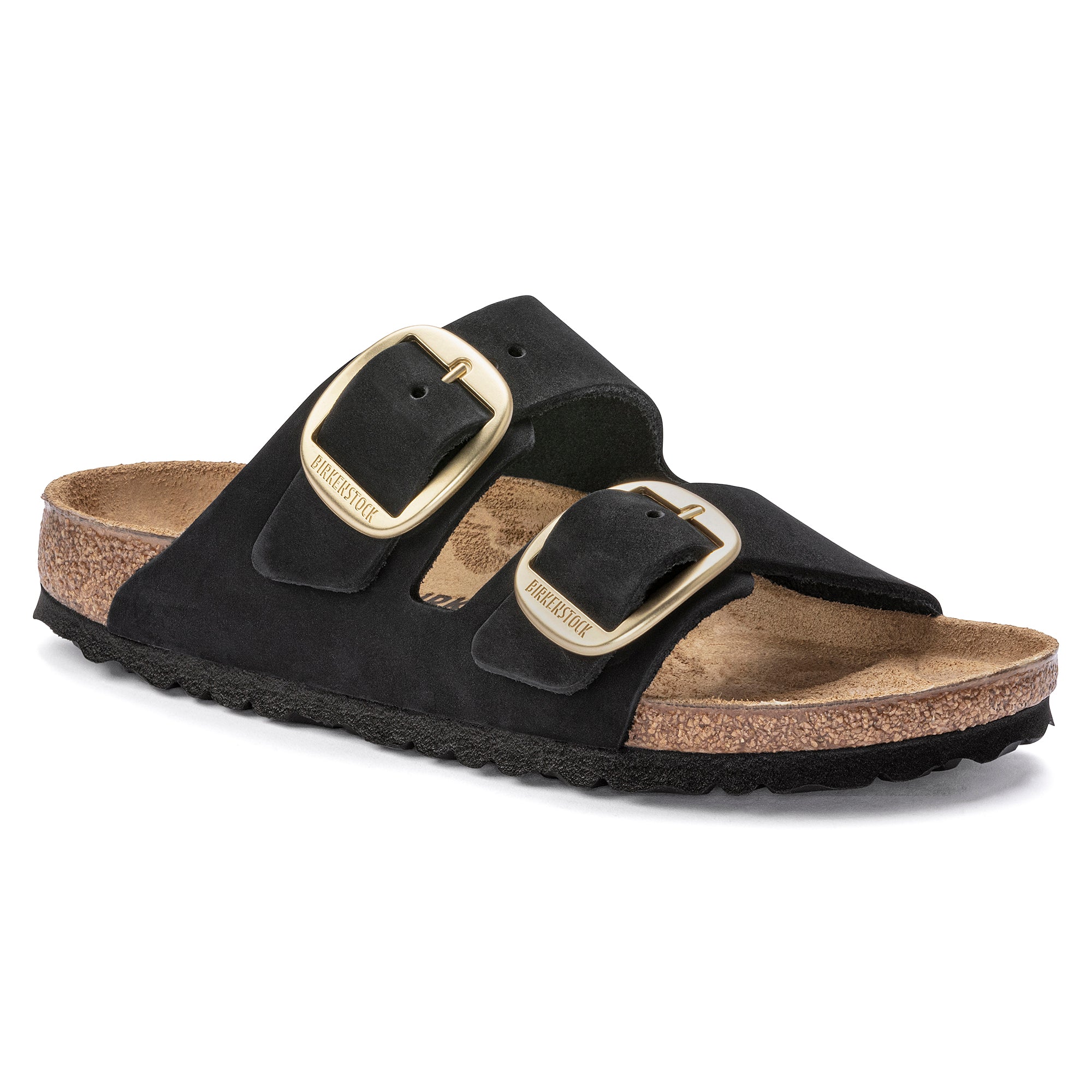 Birkenstock Ciabatta Donna Arizona Big Buckle Nabuk-Black