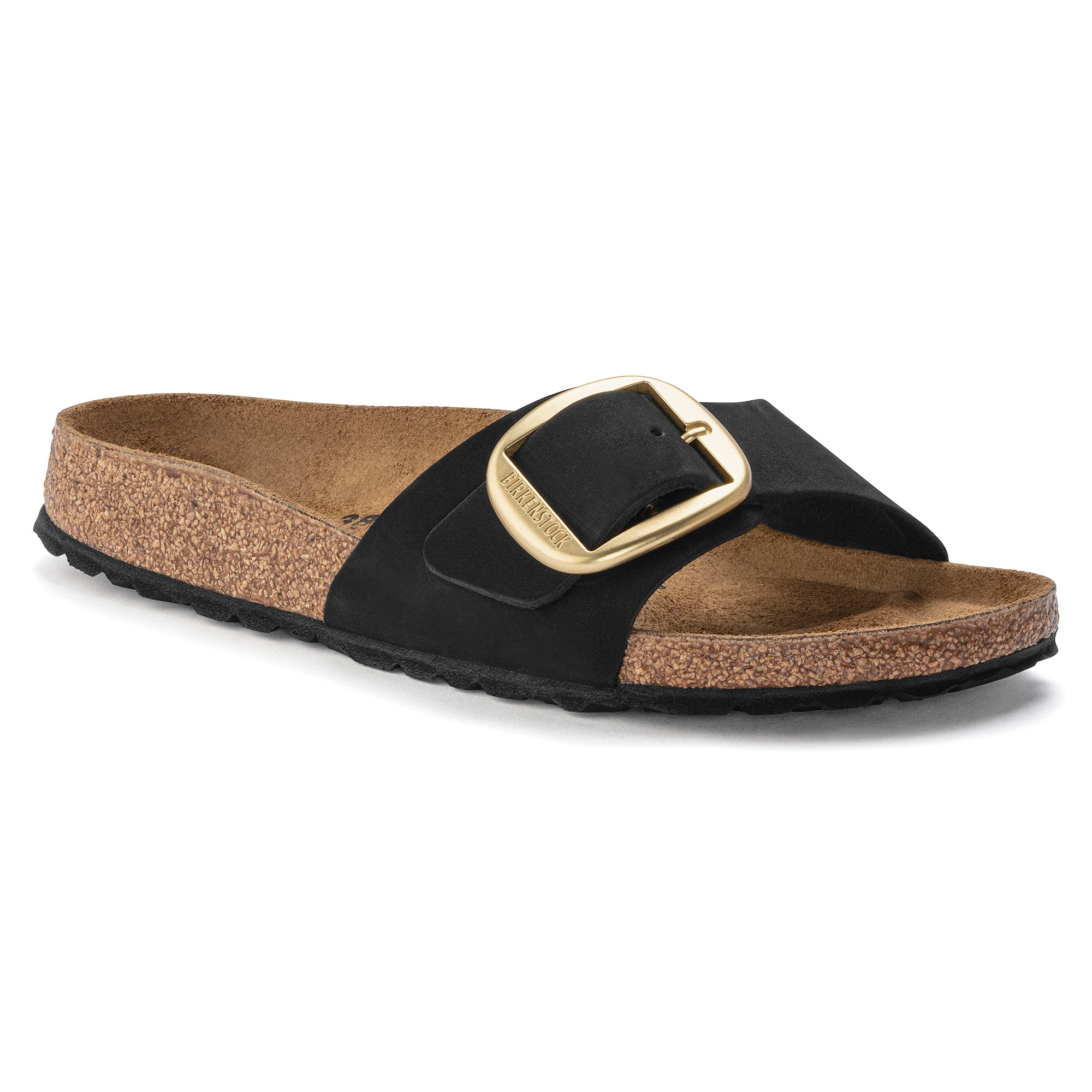 Birkenstock Ciabatta Donna Madrid Big Buckle Nabuk-Black