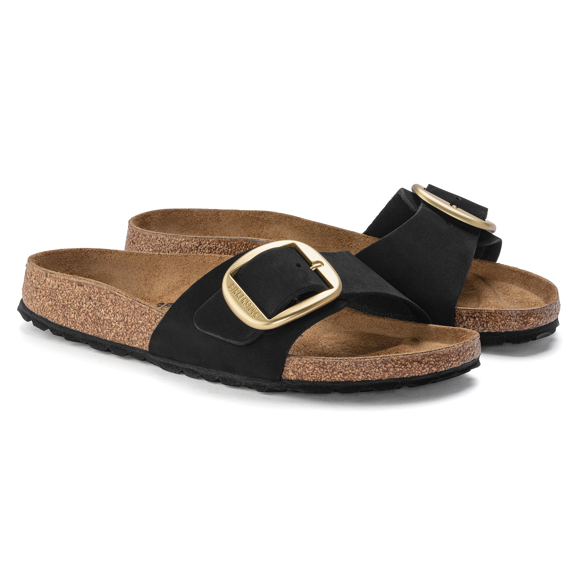 Birkenstock Ciabatta Donna Madrid Big Buckle Nabuk-Black