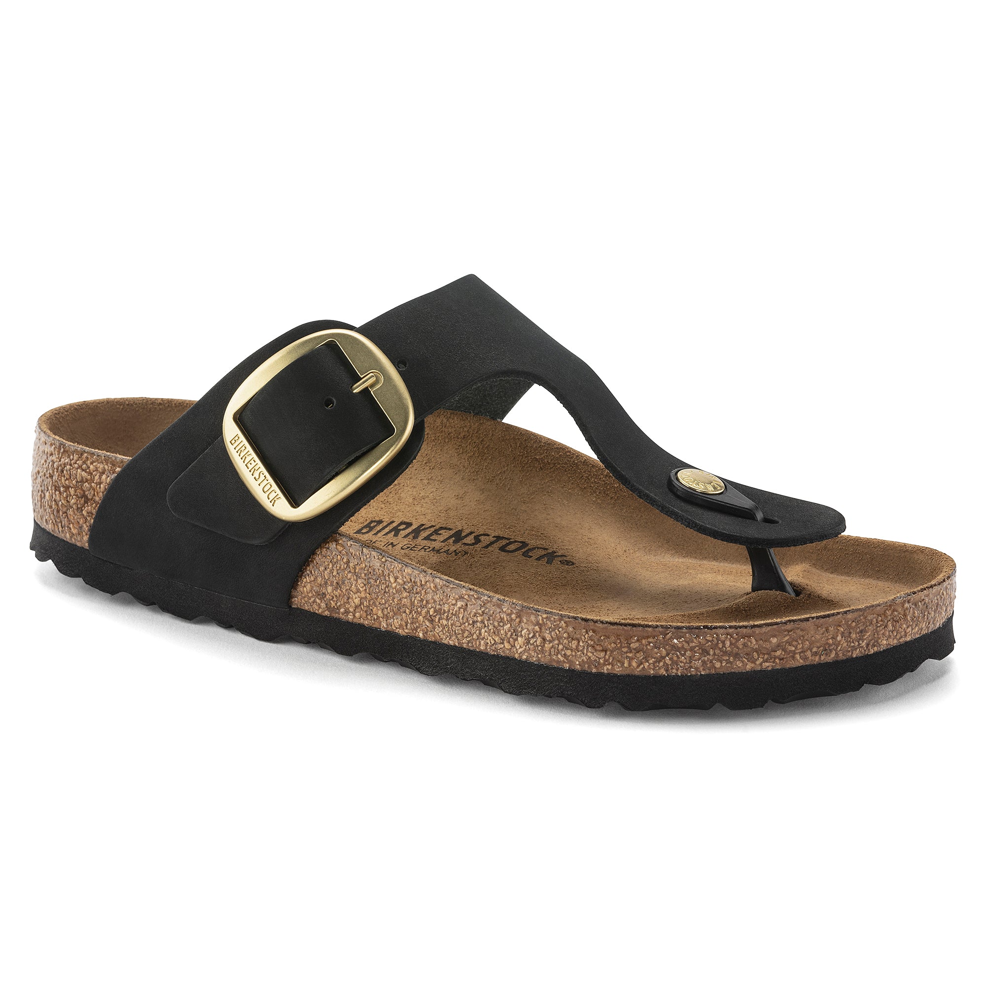 Birkenstock Ciabatta Donna Gizeh Big Buckle Nabuk-Black