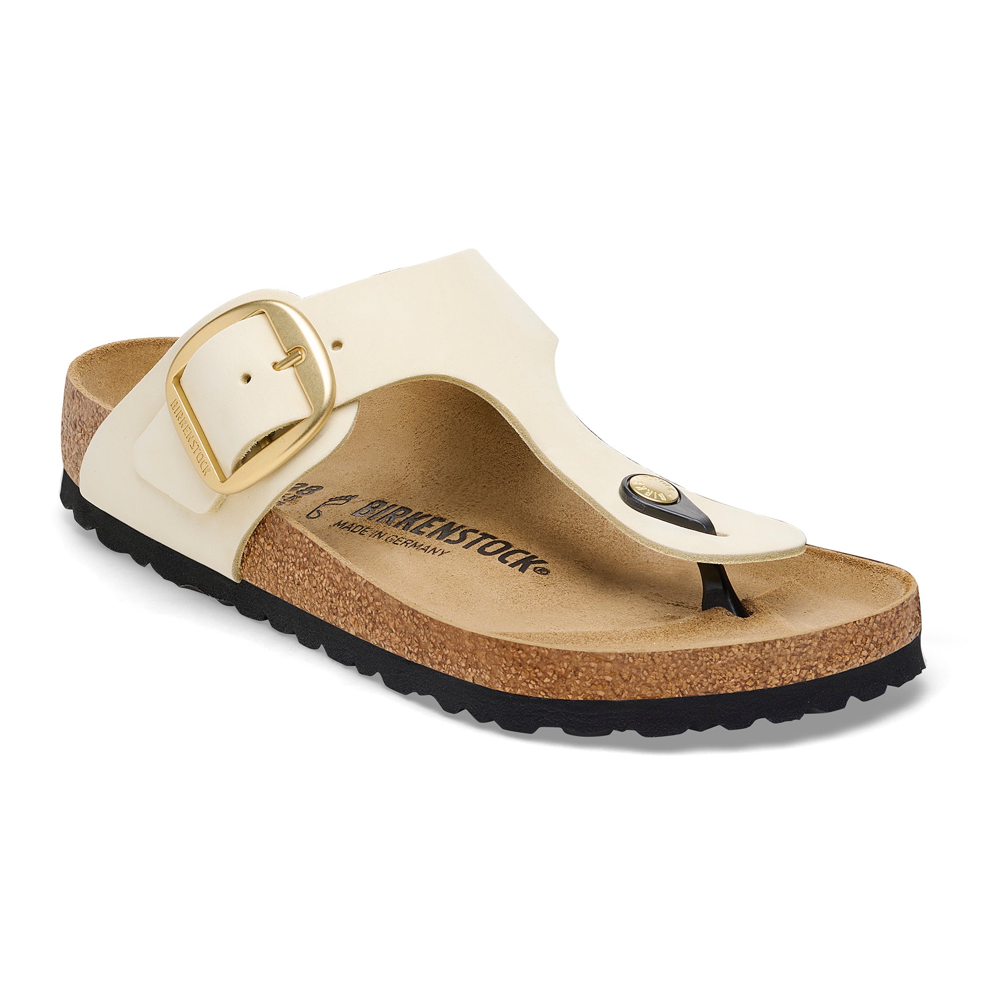 Birkenstock Ciabatta Donna Gizeh Big Buckle Nabuk Leather-Ecru