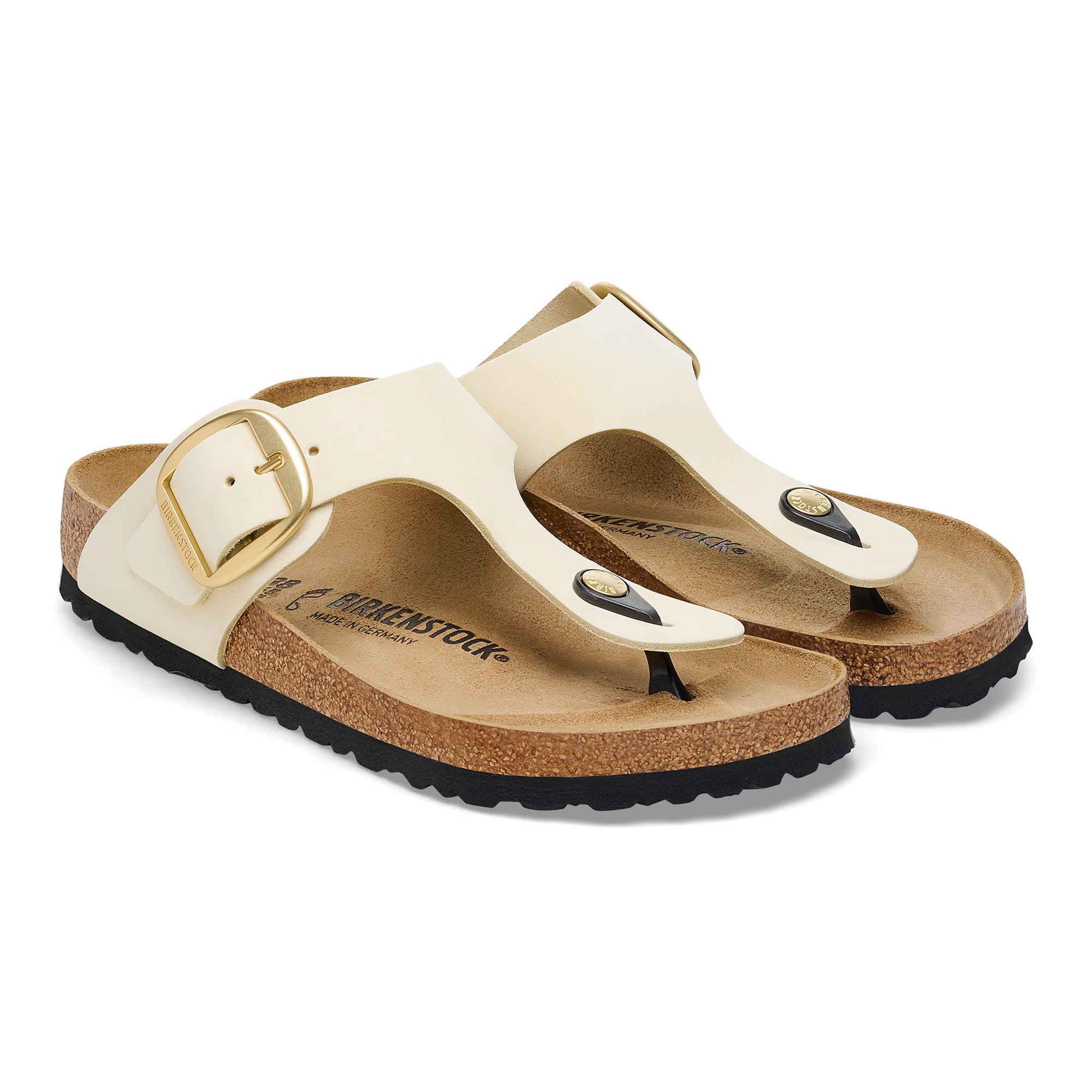 Birkenstock Ciabatta Donna Gizeh Big Buckle Nabuk Leather-Ecru