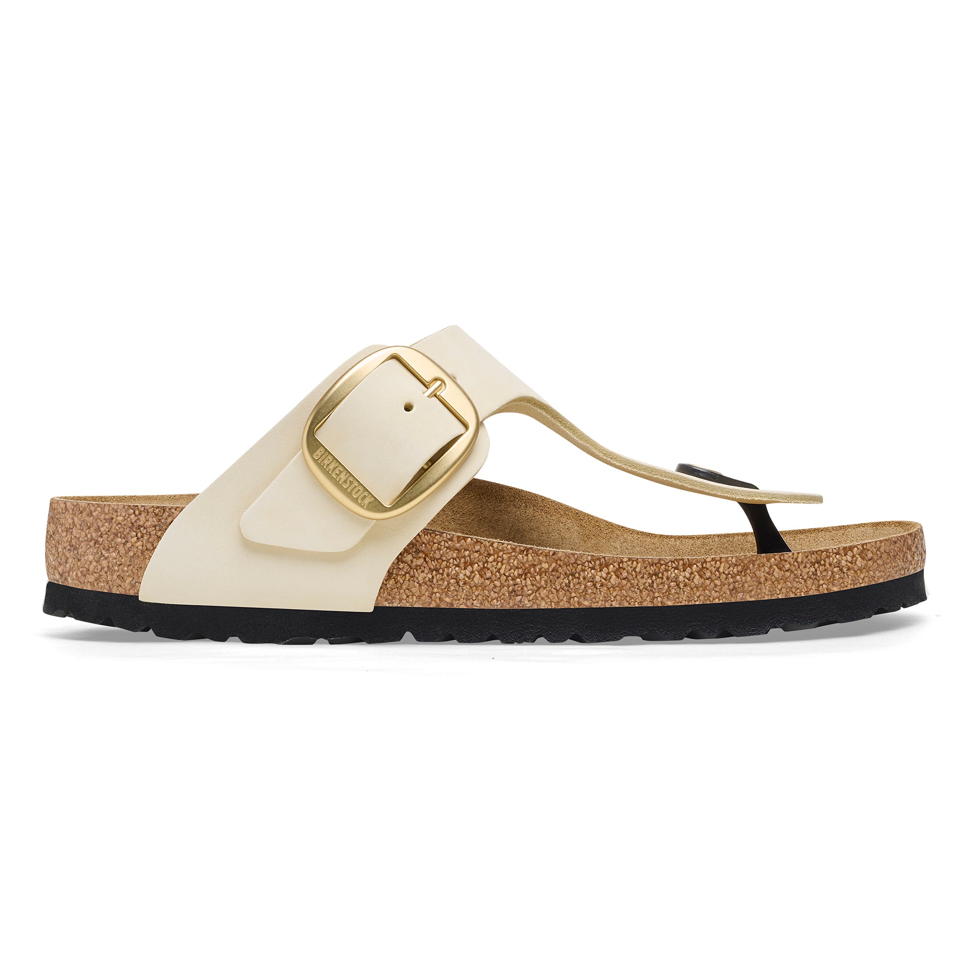 Birkenstock Ciabatta Donna Gizeh Big Buckle Nabuk Leather-Ecru