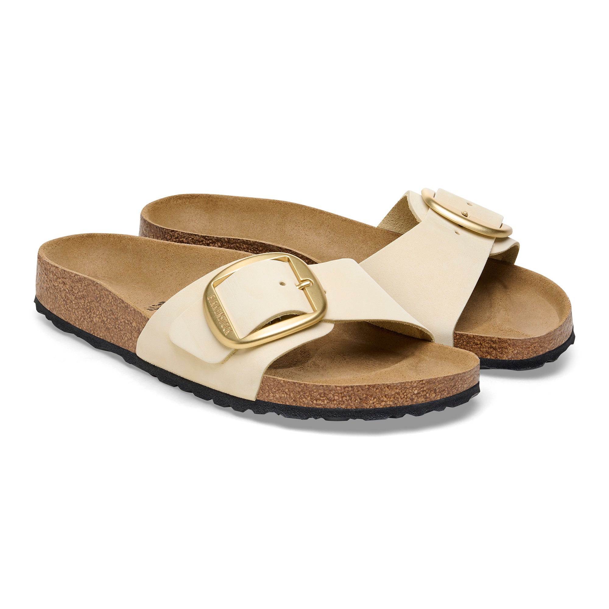 Birkenstock Ciabatta Donna Madrid Big Buckle Nabuk-Ecru