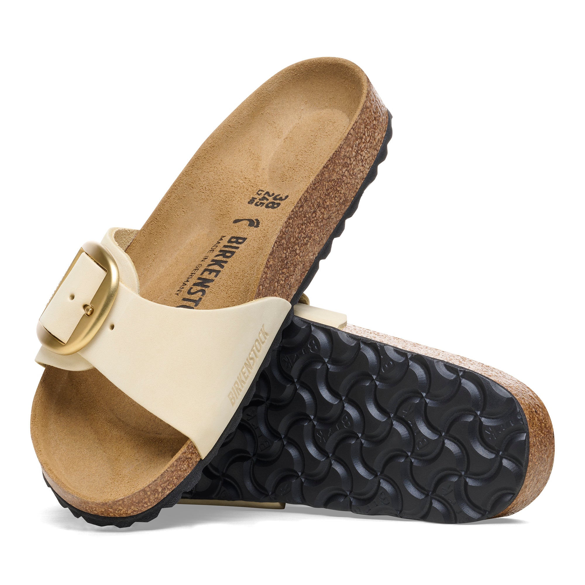 Birkenstock Ciabatta Donna Madrid Big Buckle Nabuk-Ecru