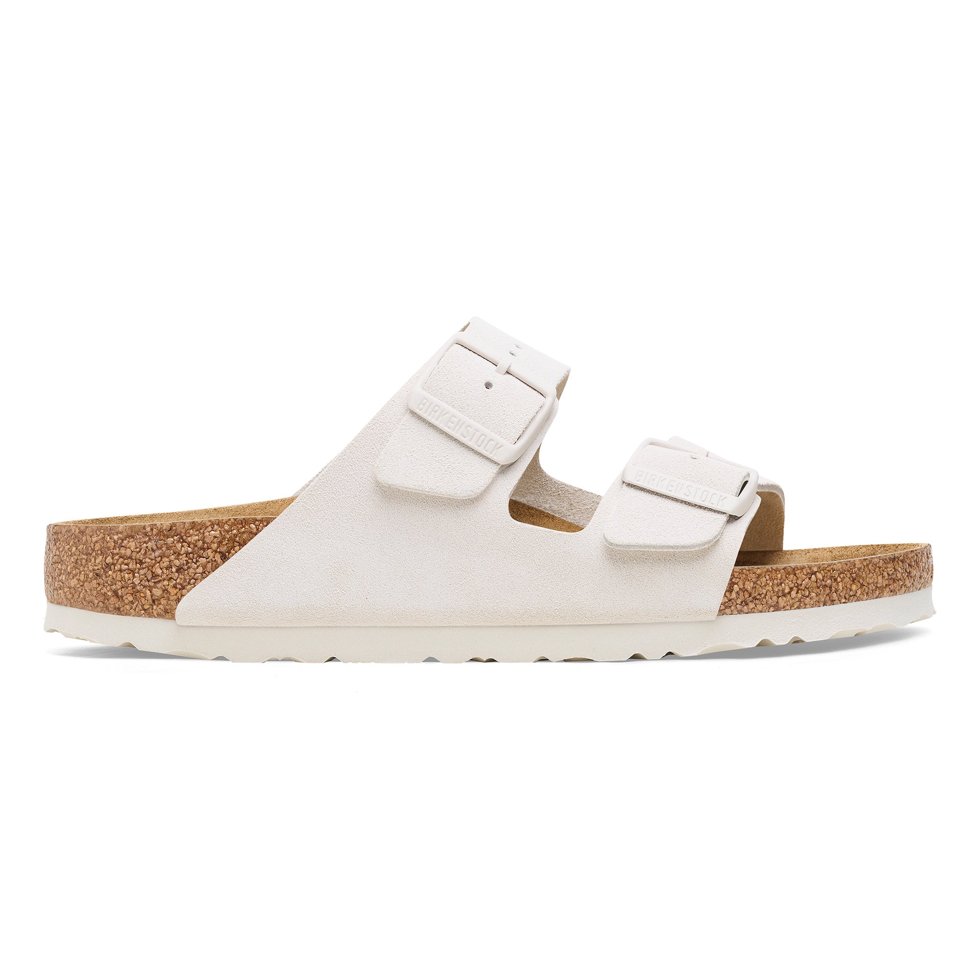 Birkenstock Ciabatta Unisex Arizona Suede Leather-Antique White