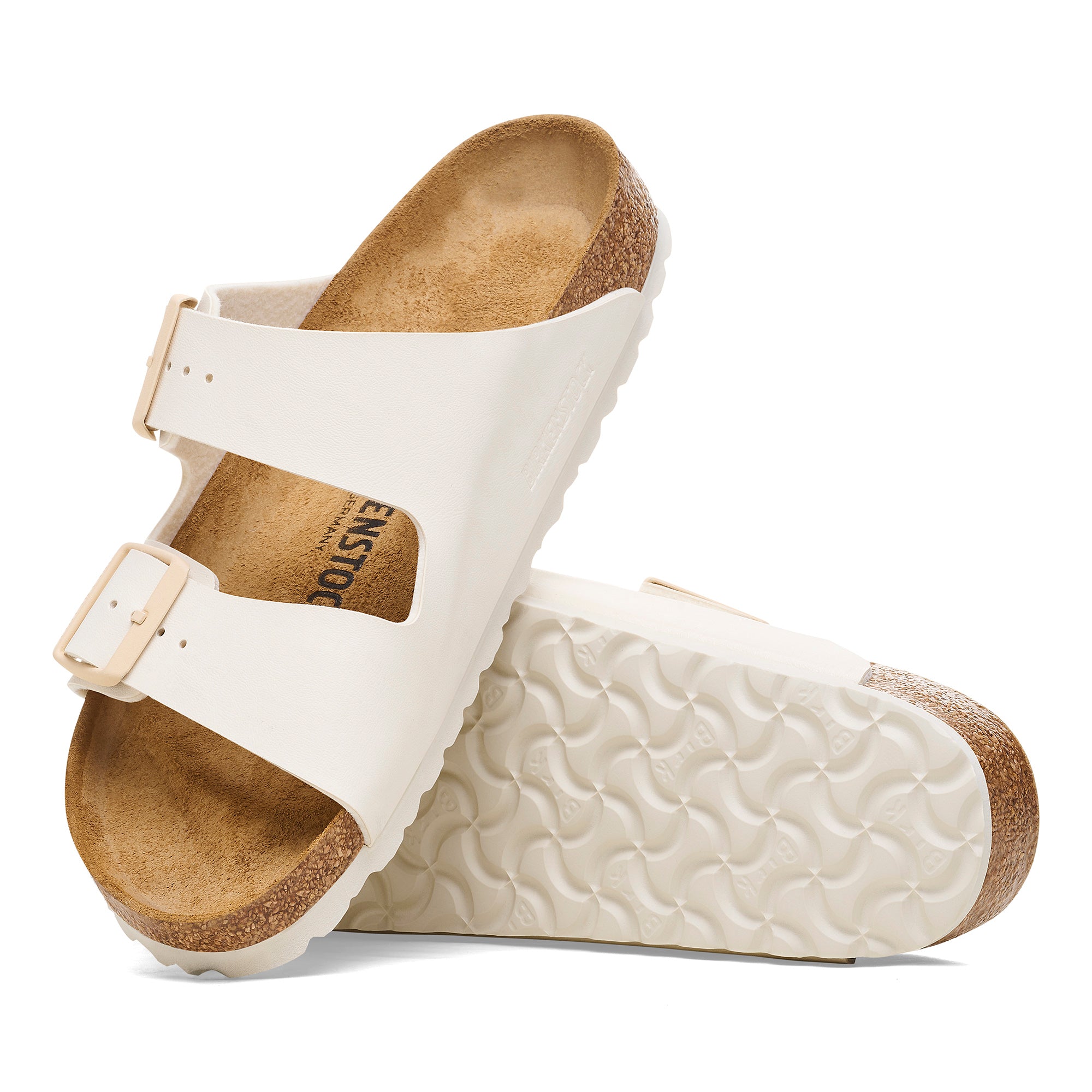 Birkenstock Ciabatta Donna Arizona Birko Flor-Eggshell