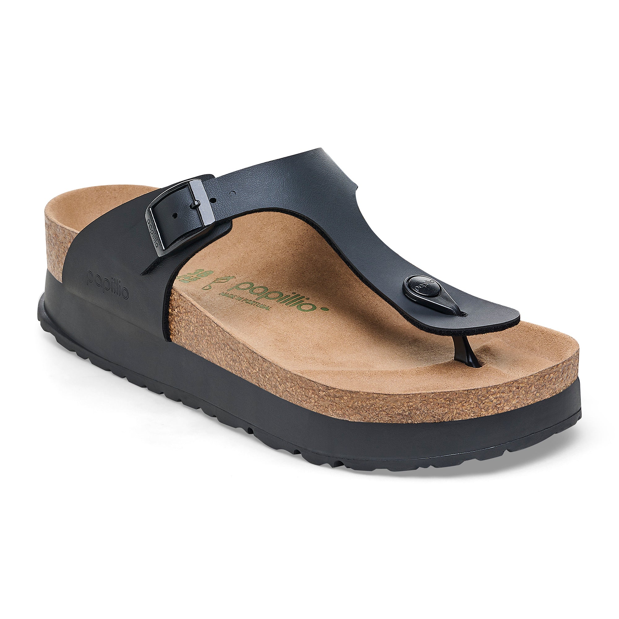 Birkenstock Ciabatta Donna Gizeh Platform Veg Birko Flor-Black