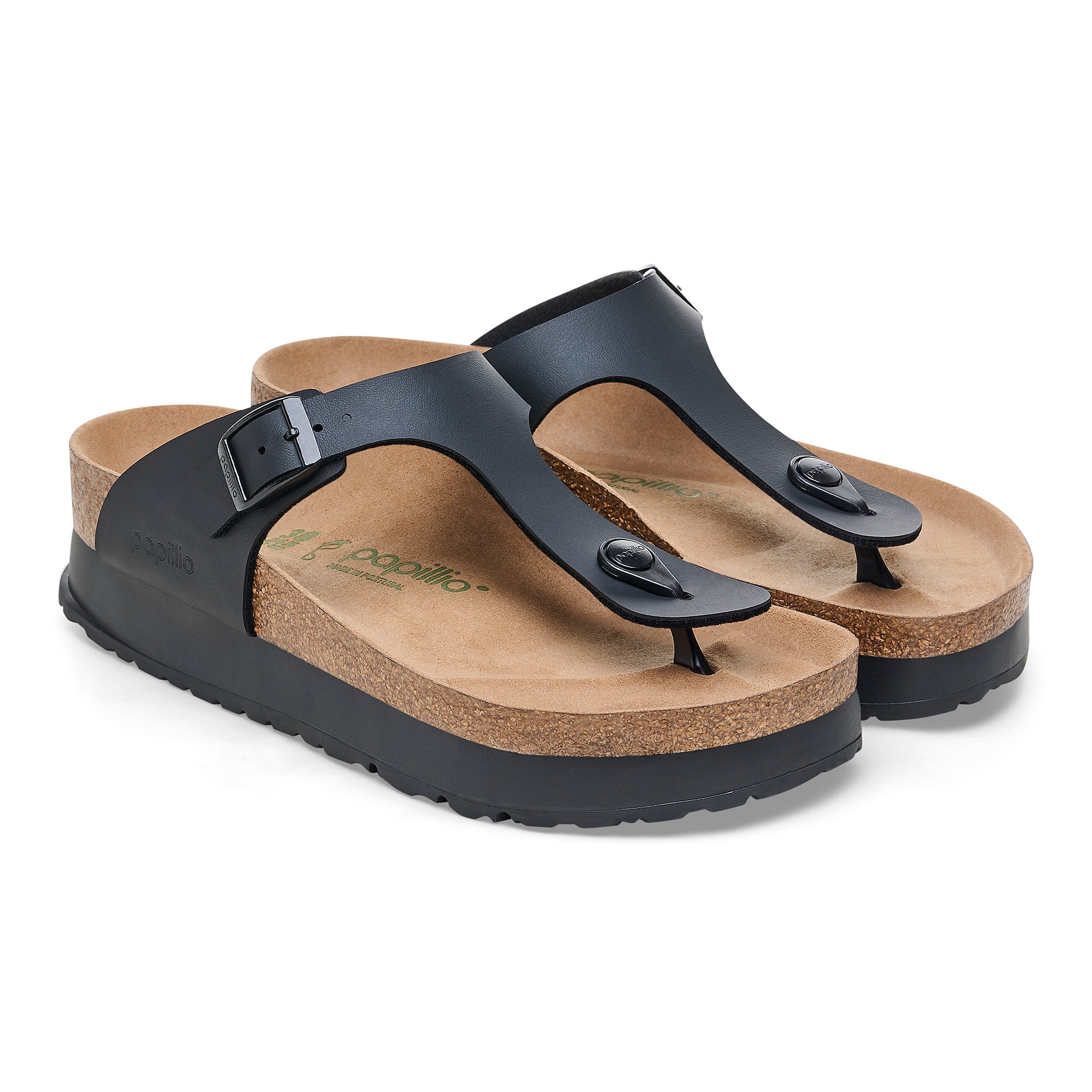 Birkenstock Ciabatta Donna Gizeh Platform Veg Birko Flor-Black