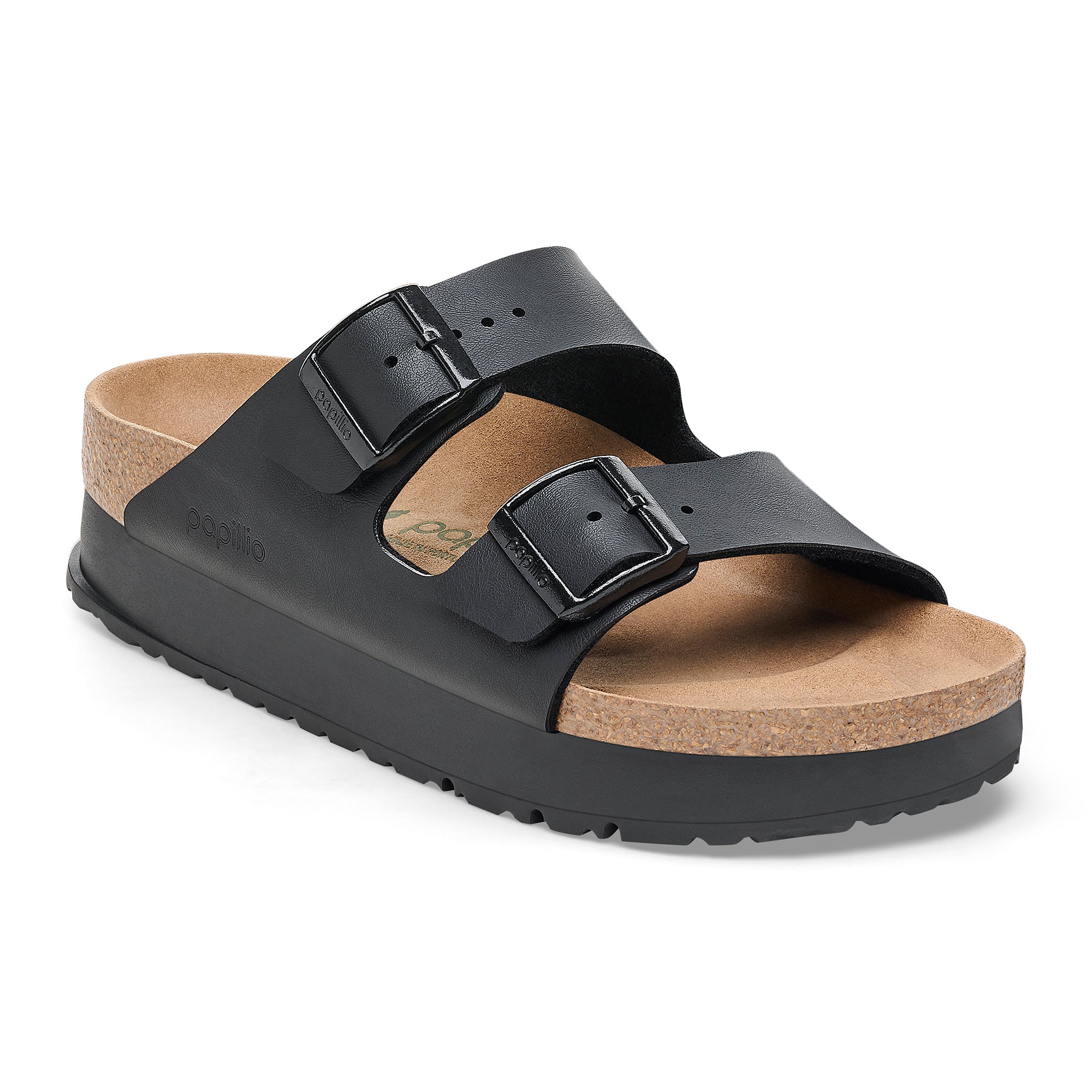 Birkenstock Ciabatta Donna Arizona Platform VEG Birko Flor-Black