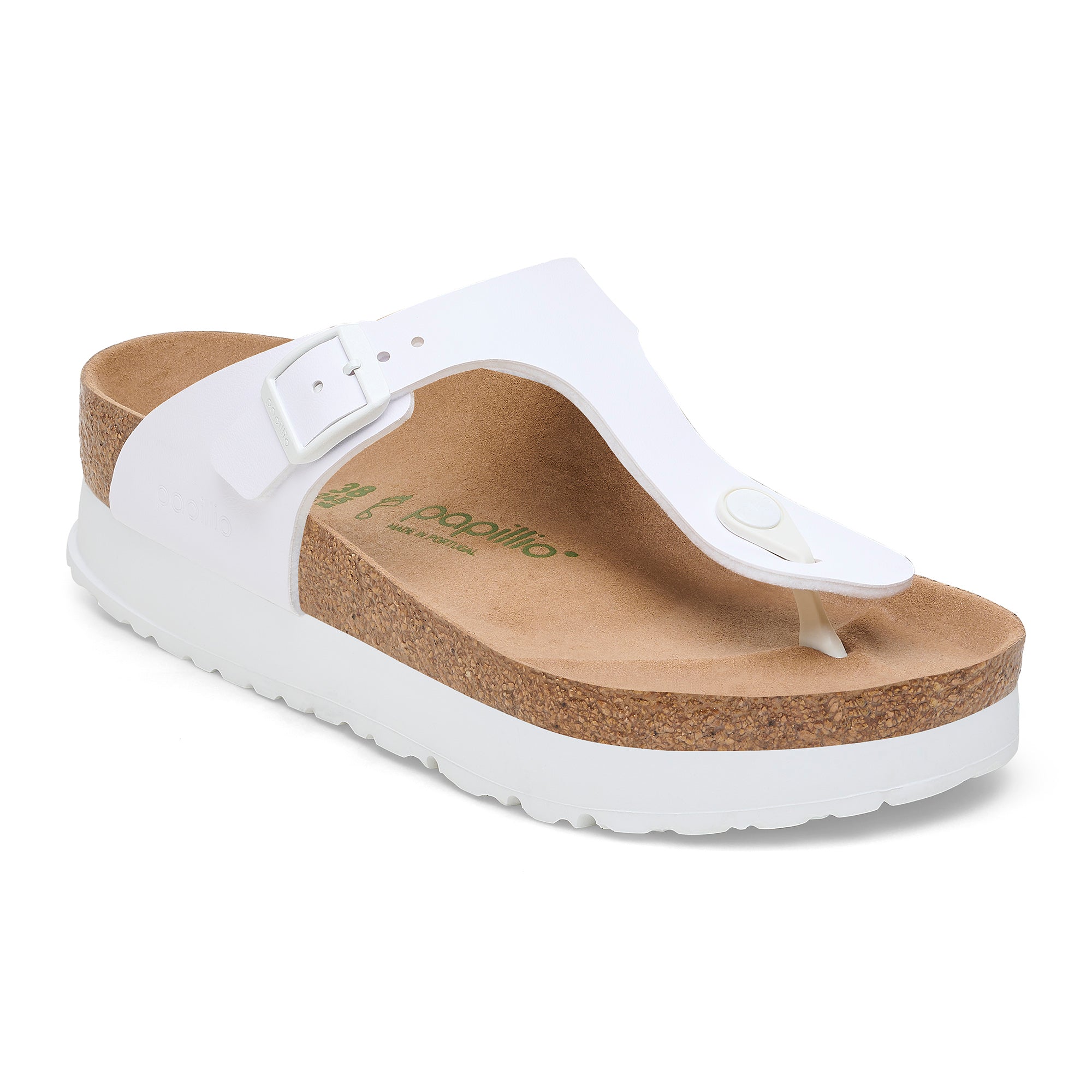 Birkenstock Ciabatta Donna Gizeh Platform Veg Birko Flor-White