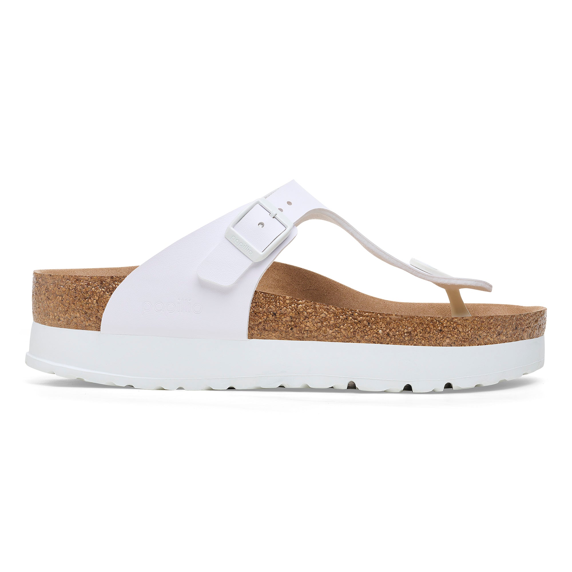 Birkenstock Ciabatta Donna Gizeh Platform Veg Birko Flor-White