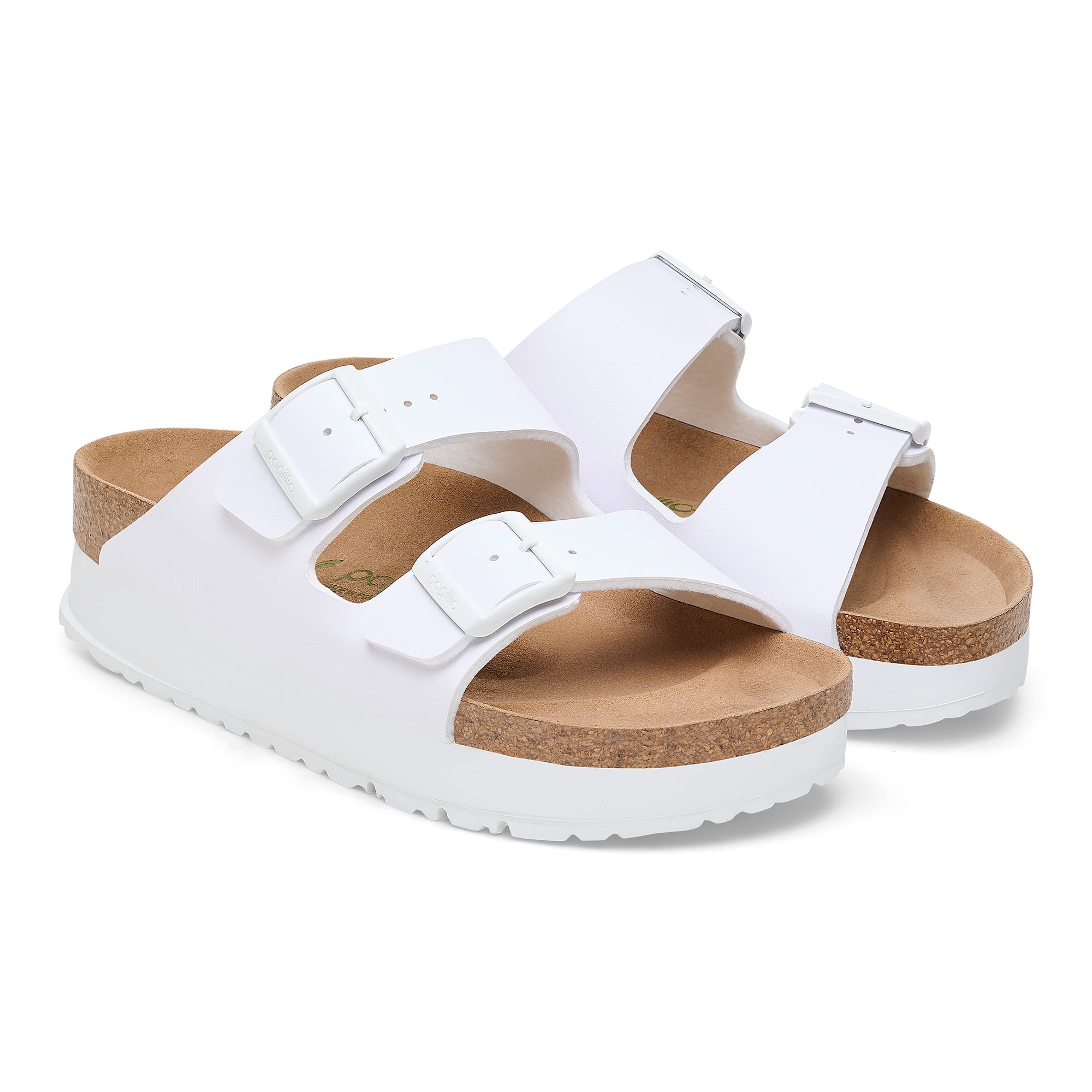 Birkenstock Ciabatta Donna Arizona Platform Veg Birko Flor-White