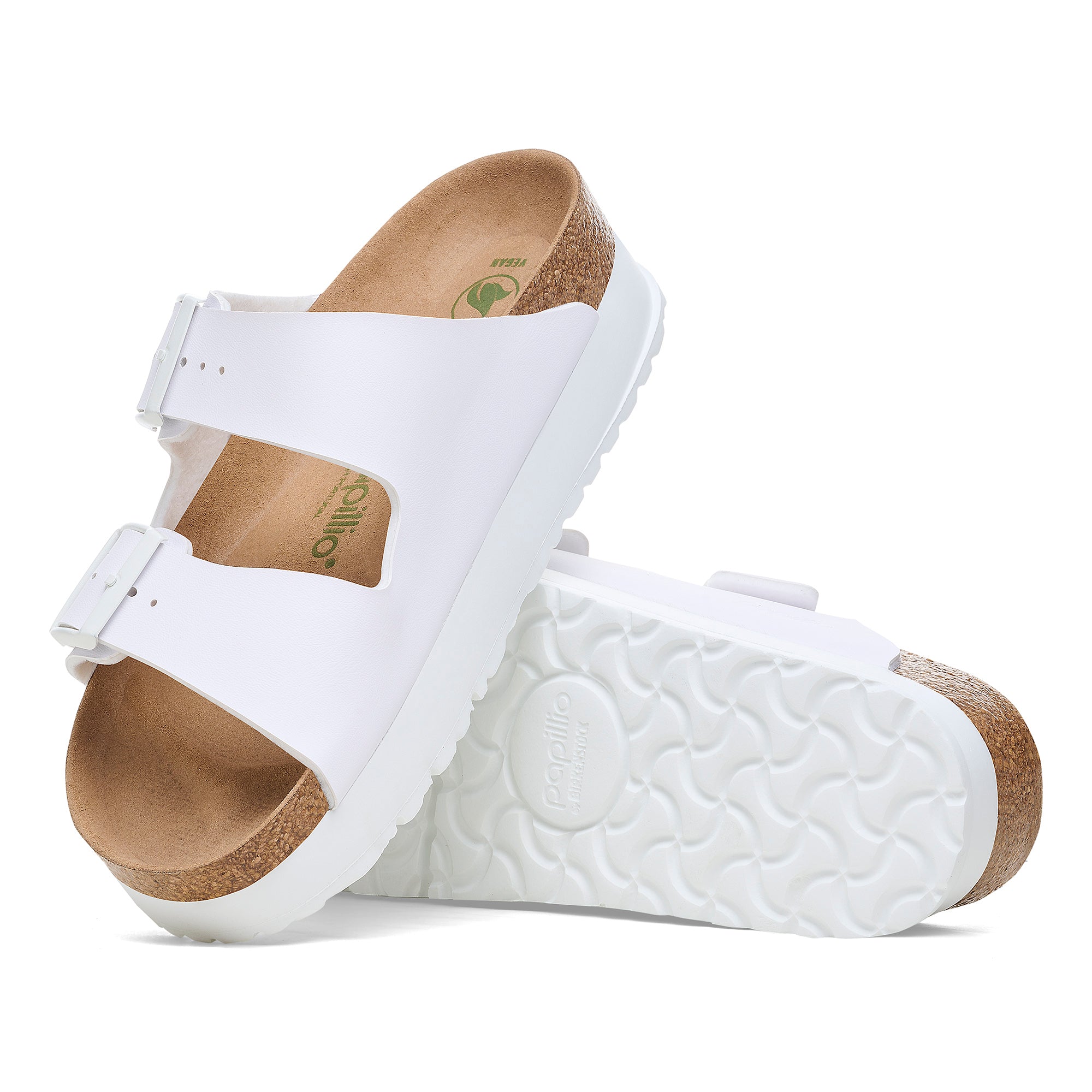 Birkenstock Ciabatta Donna Arizona Platform Veg Birko Flor-White