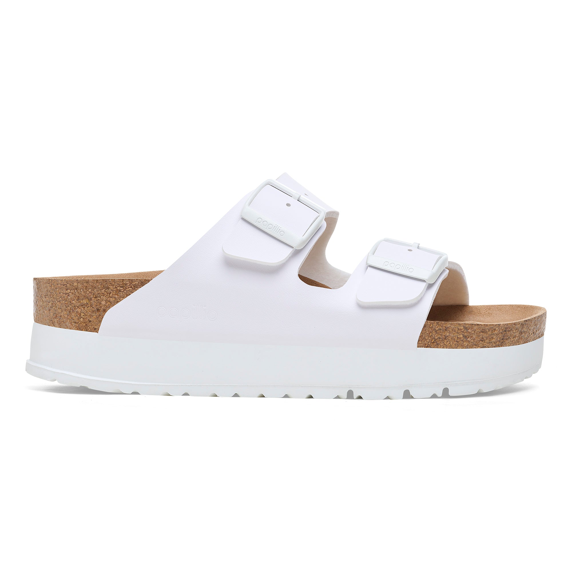 Birkenstock Ciabatta Donna Arizona Platform Veg Birko Flor-White