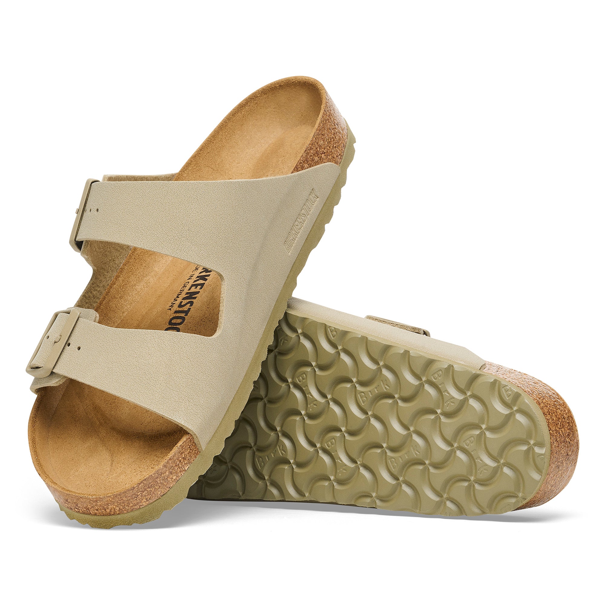 Birkenstock Ciabatta Uomo Arizona Birko Flor-Faded Khaki