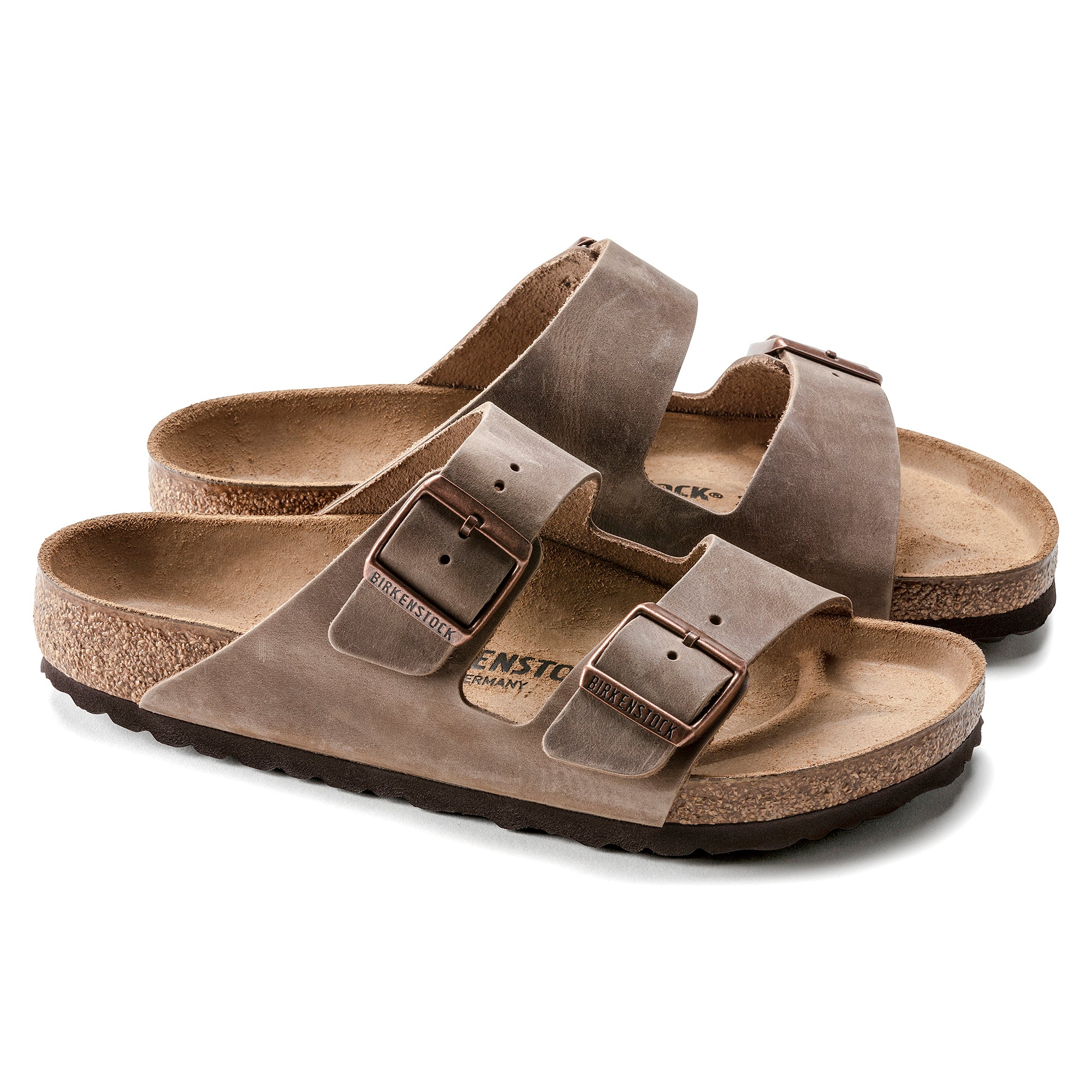 Birkenstock Ciabatta Unisex Arizona Oiled Leather-Tobacco Brown