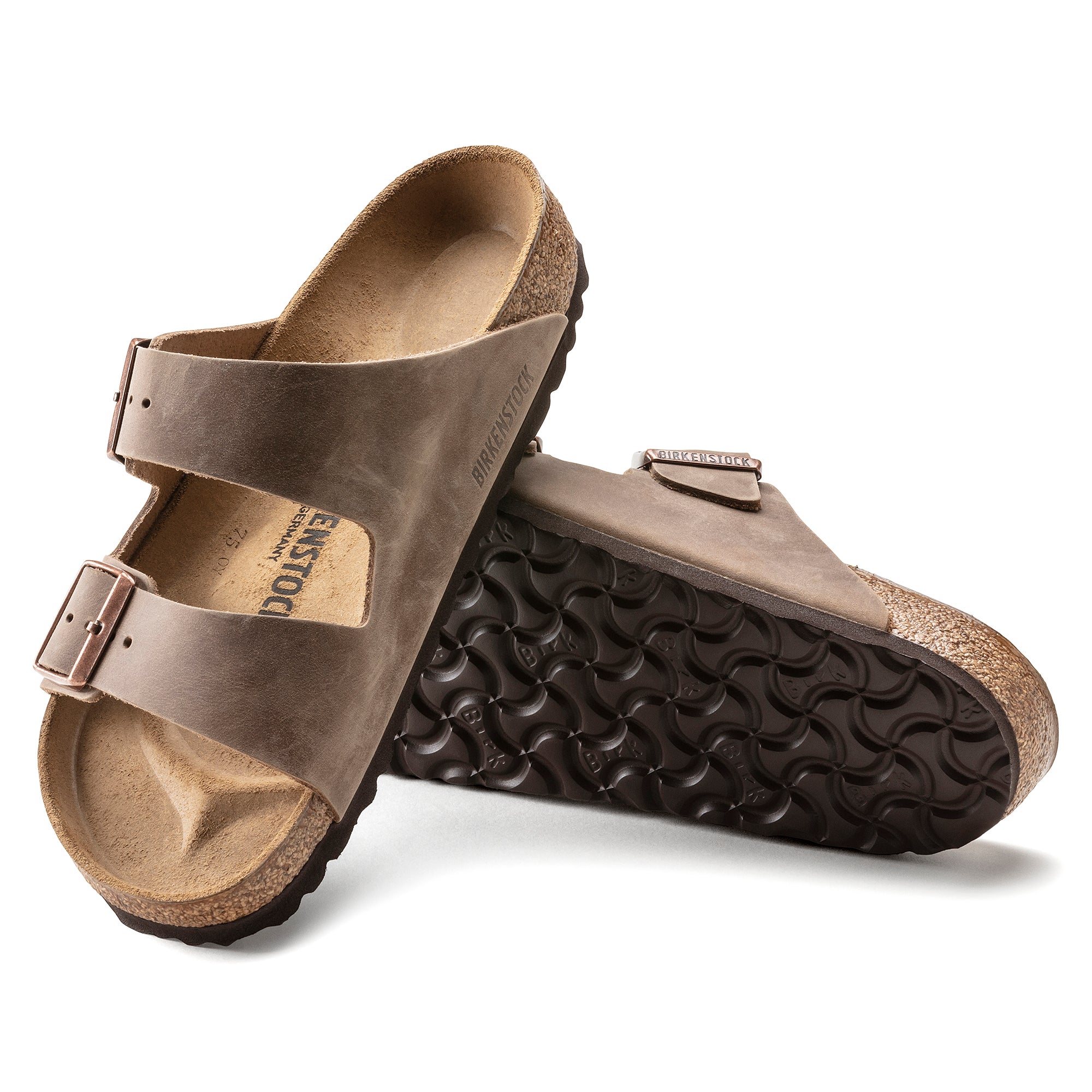 Birkenstock Ciabatta Unisex Arizona Oiled Leather-Tobacco Brown