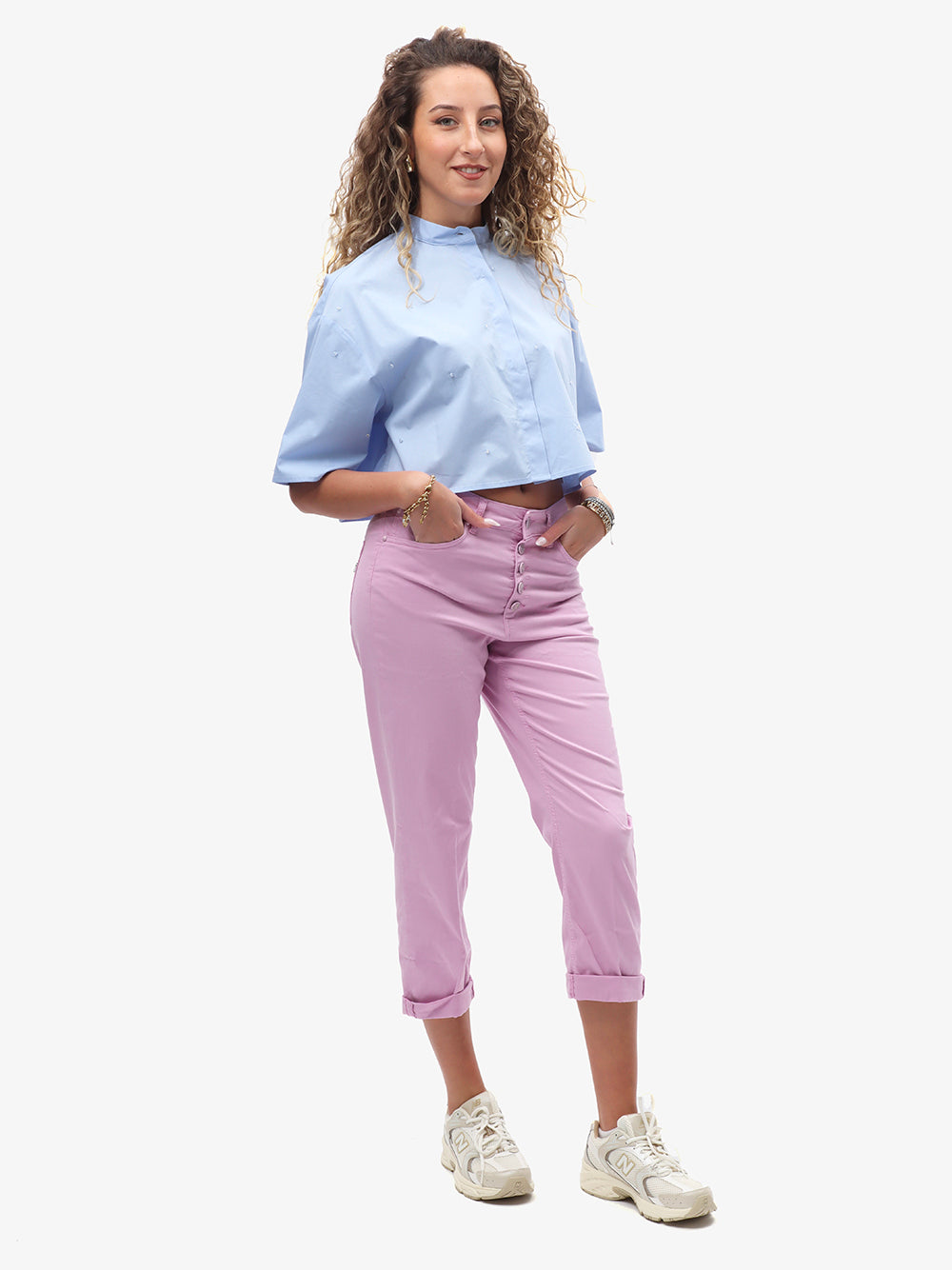 Dondup Pantalone Donna Koons Gioiello-Malva