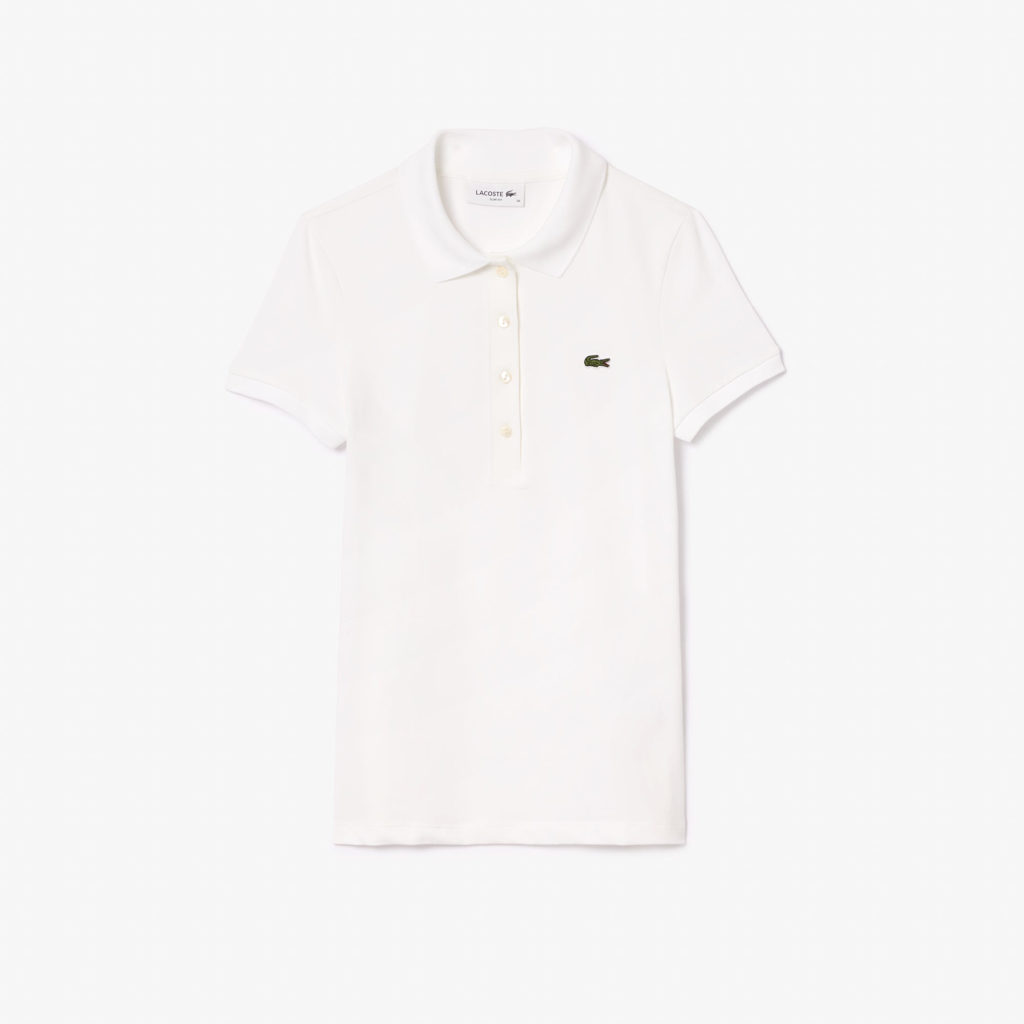 LACOSTE Polo Donna Slim Fit Bianco