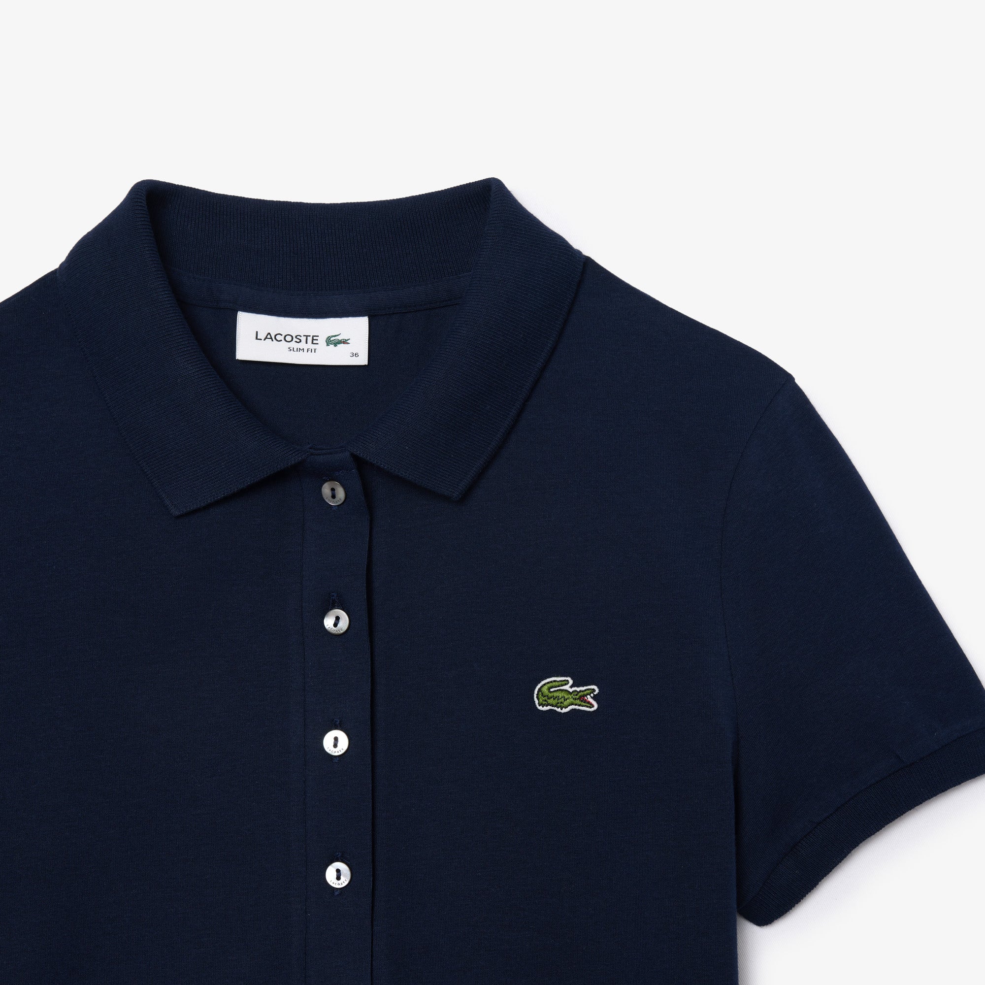 LACOSTE Polo Donna Slim Fit-Blu Navy
