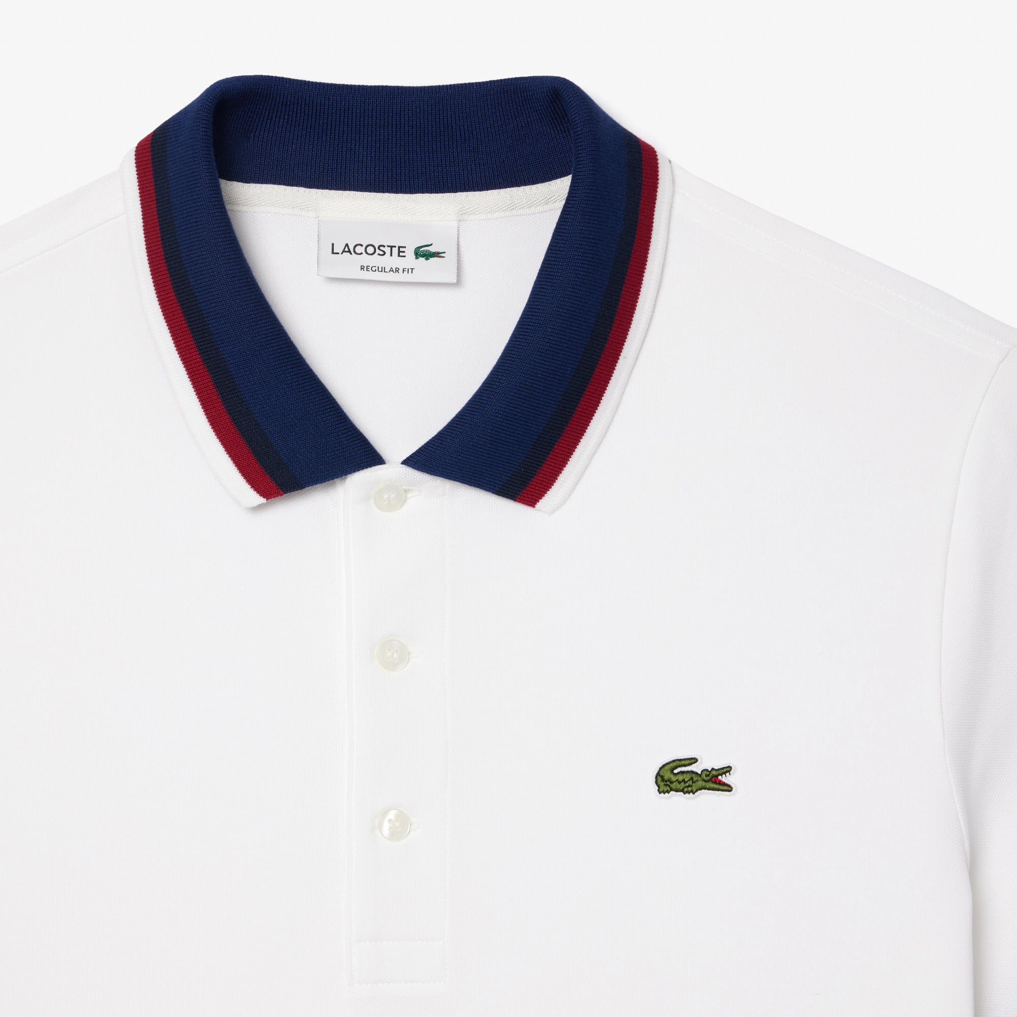 LACOSTE Polo Uomo Piquet-Bianco