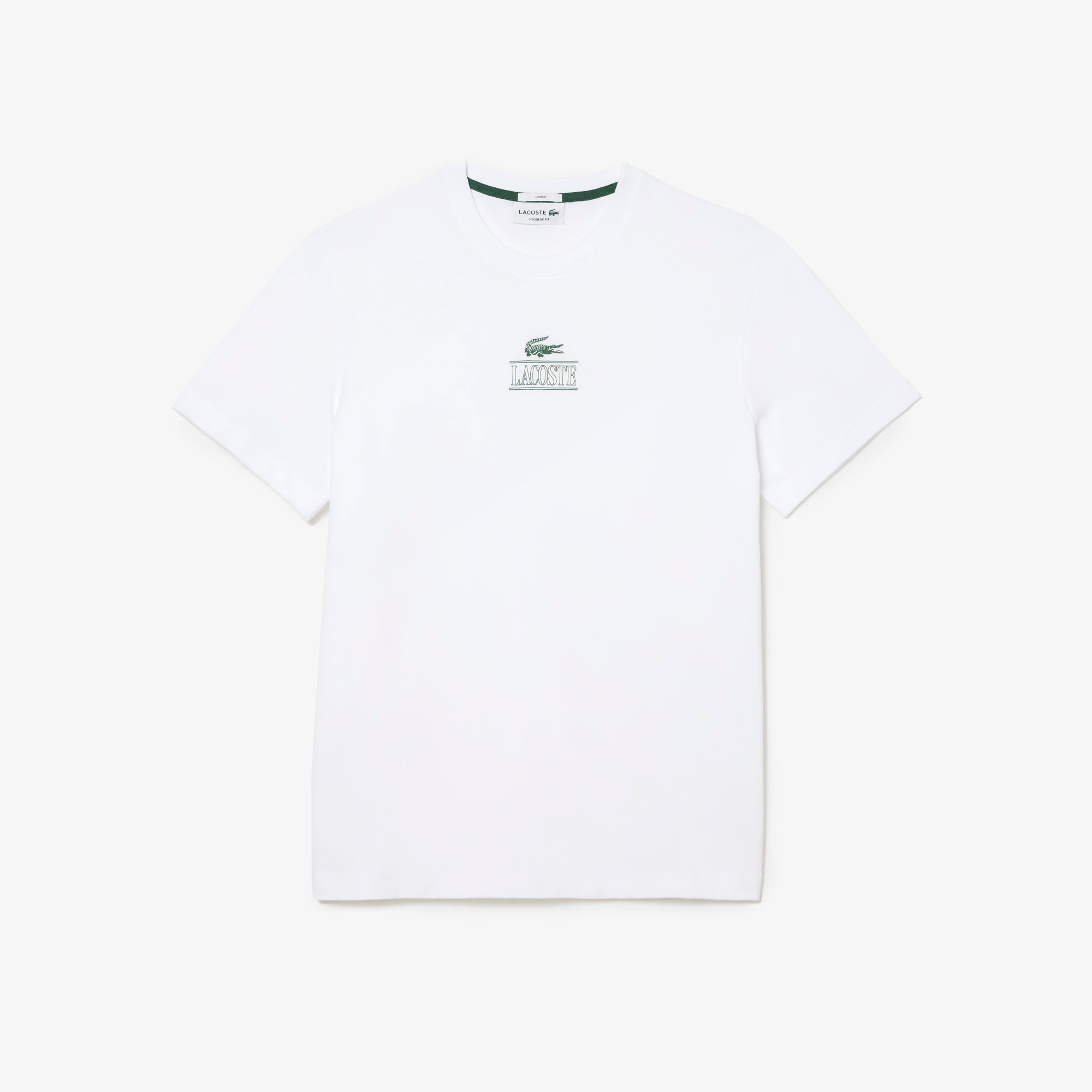 LACOSTE T-Shirt Uomo Logo 3d-Bianco