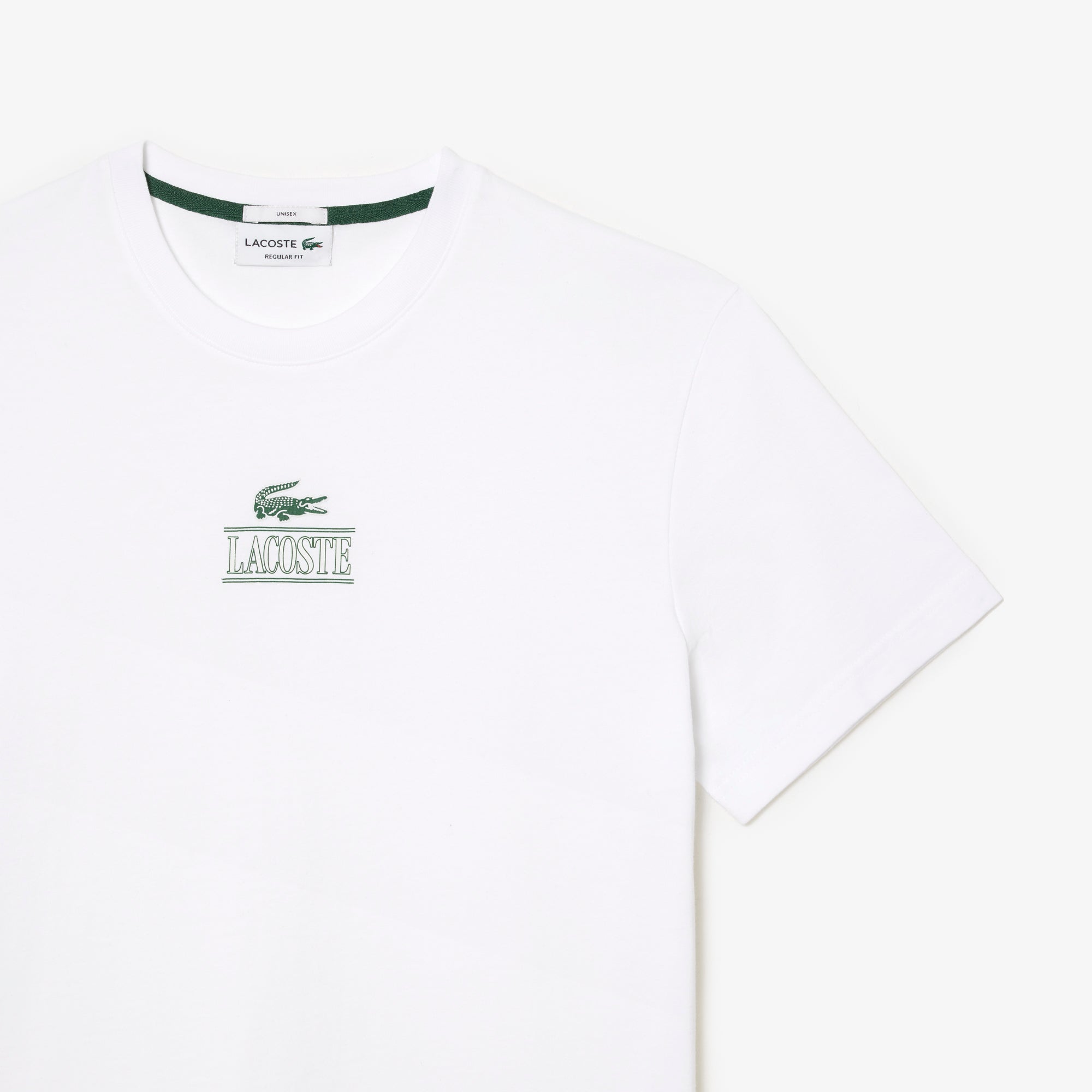 LACOSTE T-Shirt Uomo Logo 3d-Bianco
