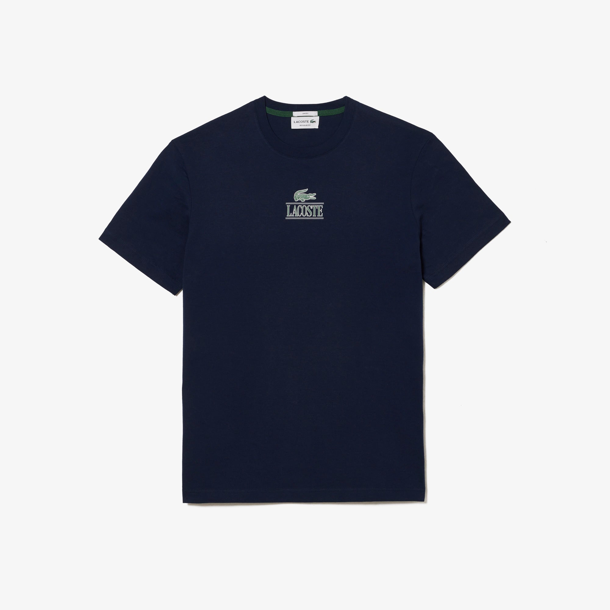 LACOSTE T-Shirt Uomo Logo 3d-Blu Navy