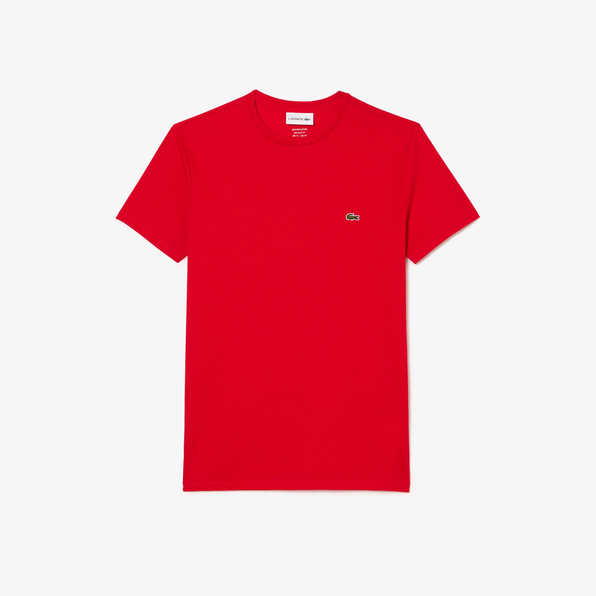 LACOSTE T-Shirt Uomo Pima-Rosso