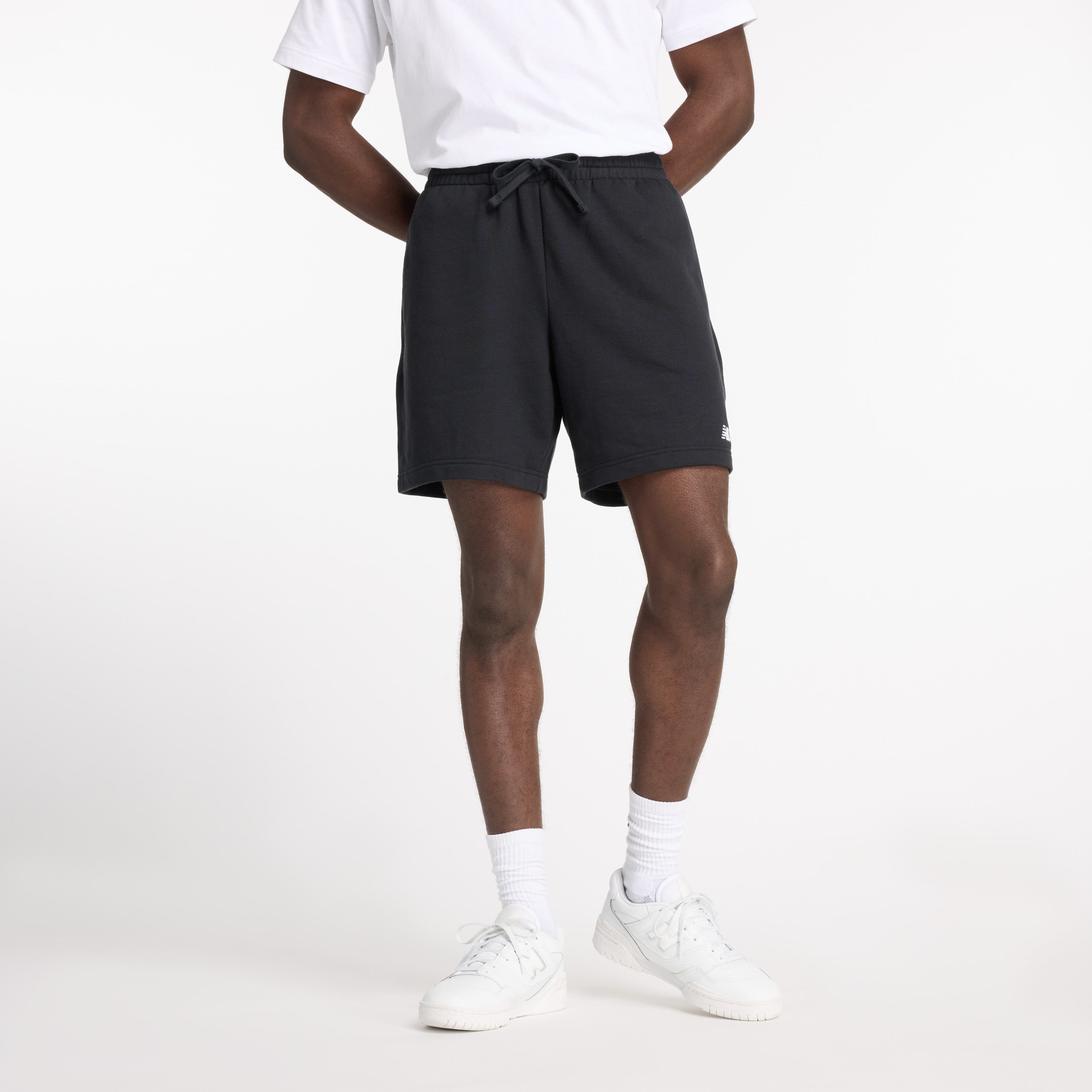 New Balance Shorts Uomo French Terry-Black