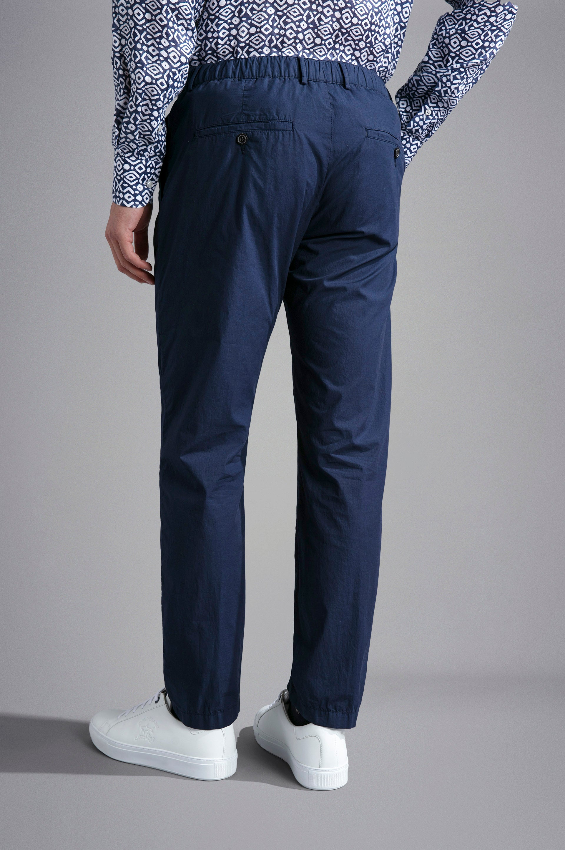 PAUL & SHARK Pantaloni Uomo Chino Popeline-Blu