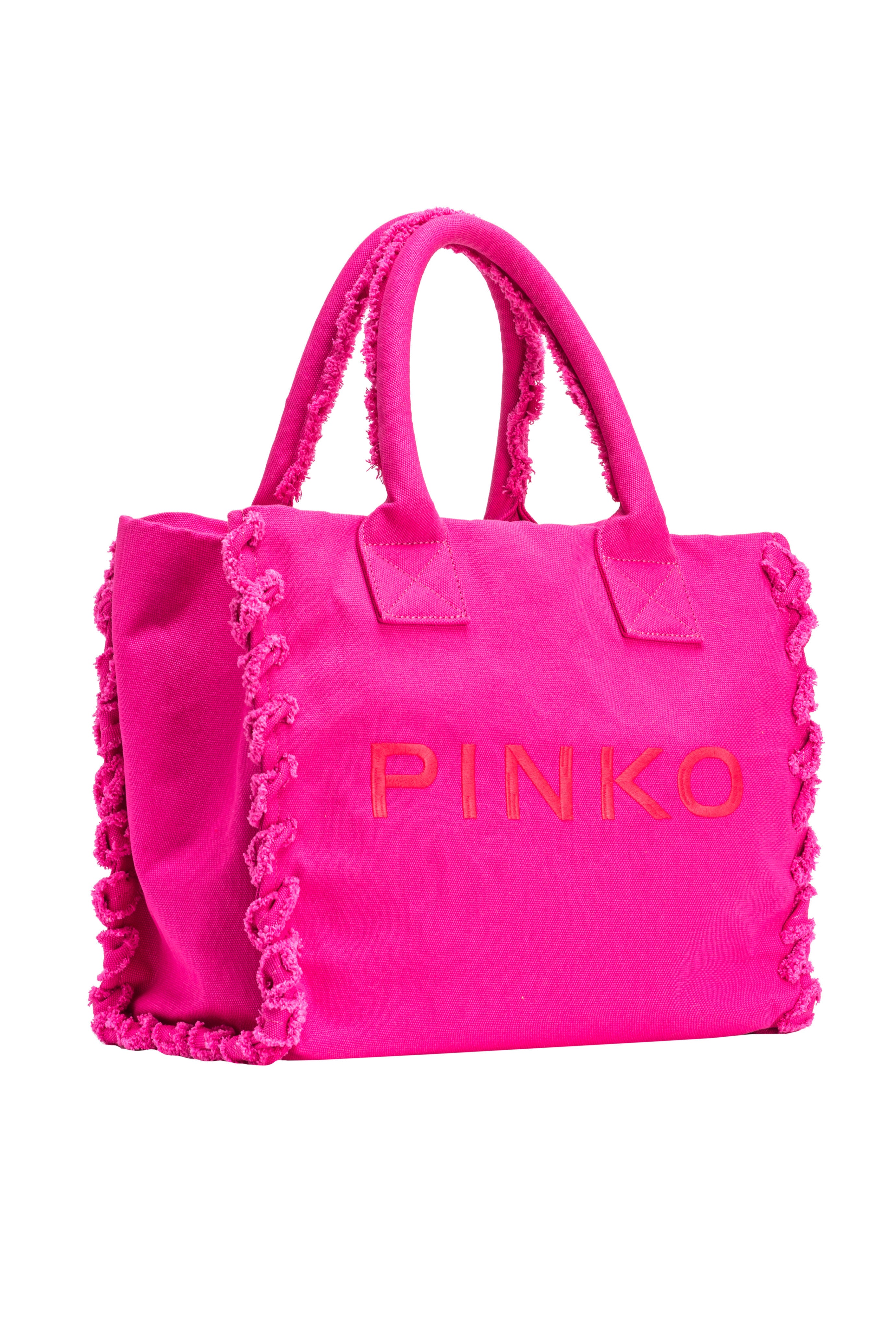 PINKO Shopper Beach Canvas-Pink