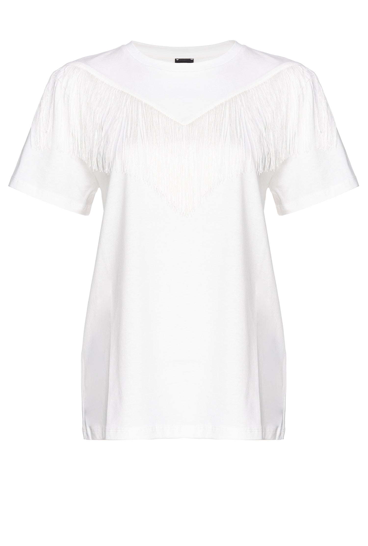 PINKO T-shirt Under World Frange-Bianco
