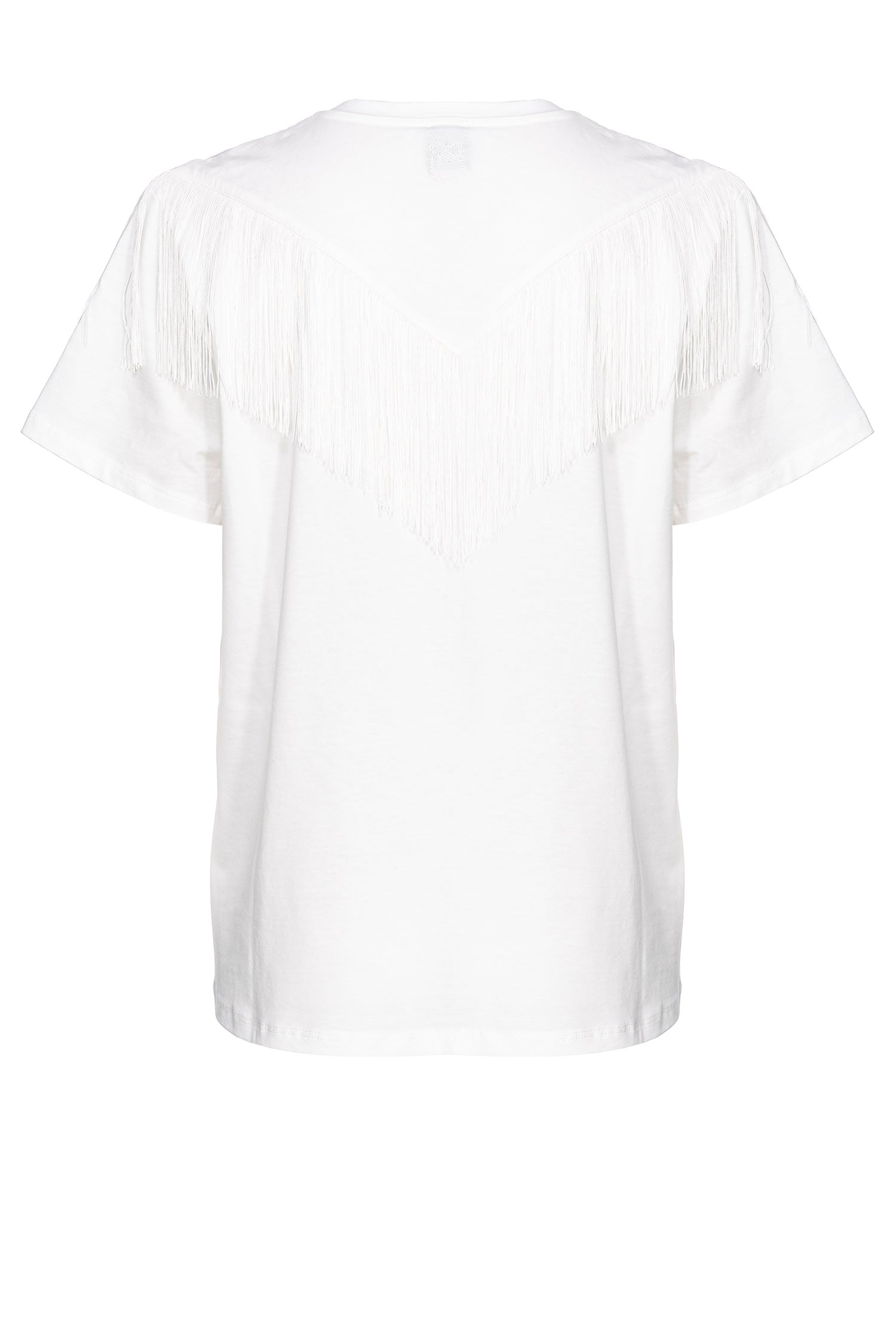 PINKO T-shirt Under World Frange-Bianco