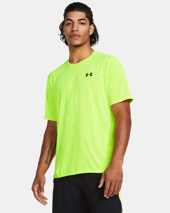 Under Armour T-Shirt Uomo Tech Vent Geotessa-High Vis Yellow