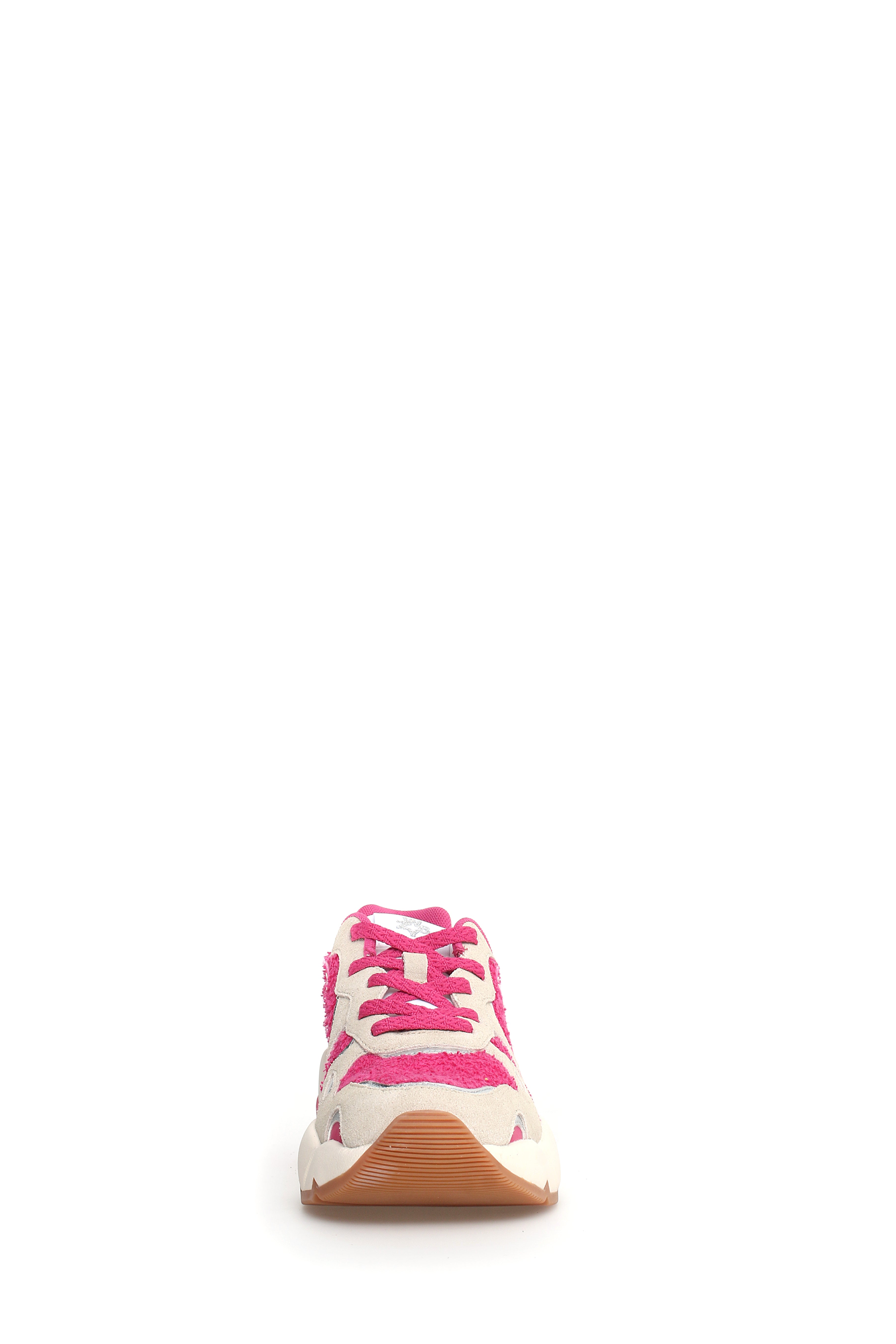 W6YZ-Sneaker Donna Sarah W-Beige Fucsia