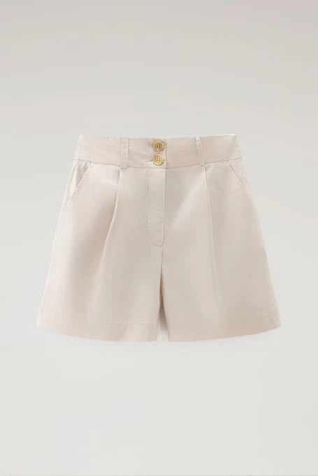 Woolrich Shorts Donna Poplin-Light Oak