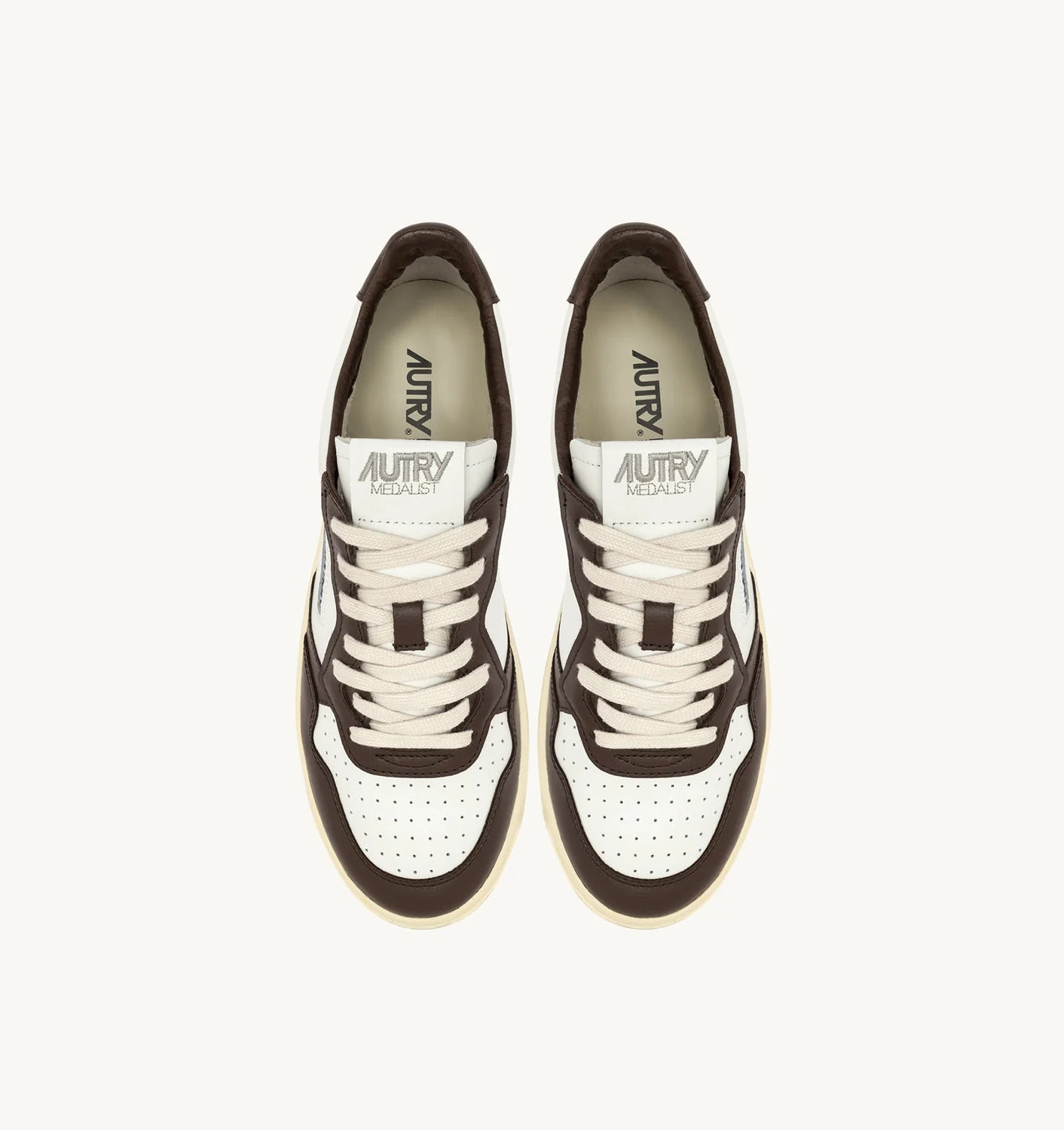 AUTRY Sneakers Uomo Medalist Low Man AULM-WB46-Bianco Chestnut