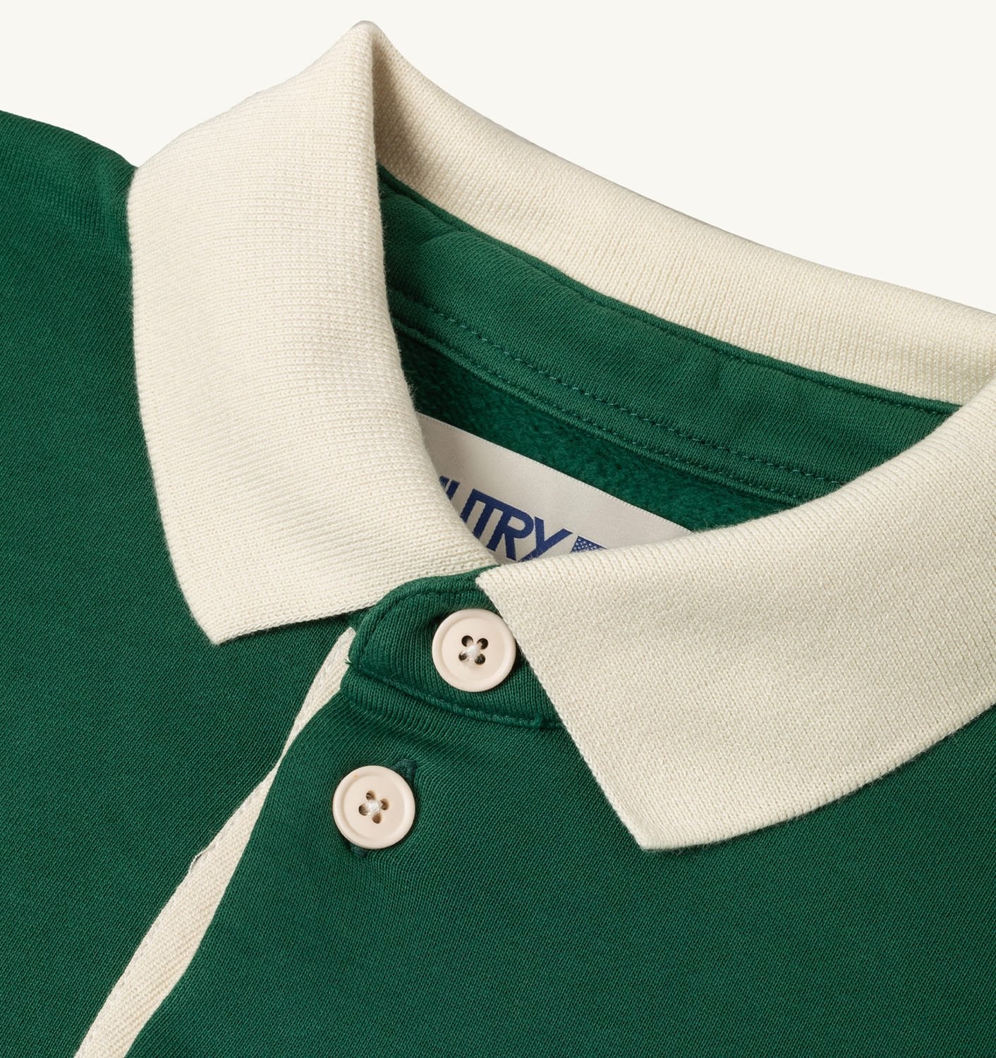 AUTRY Polo Donna Main Righe-Verde Bianco Blu